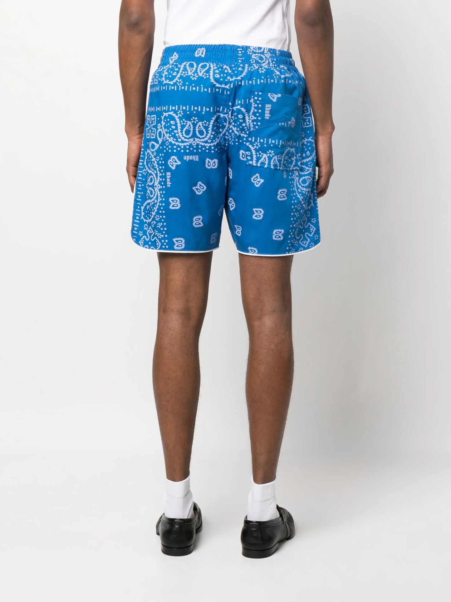 bandana-print track shorts