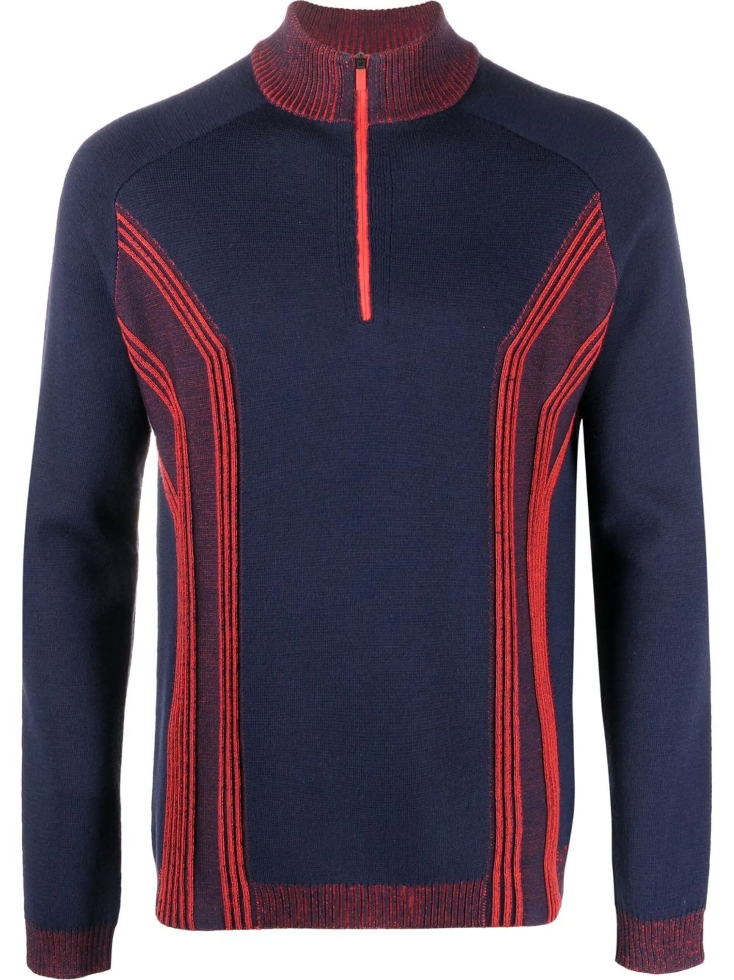 half-zip high-neck sweater