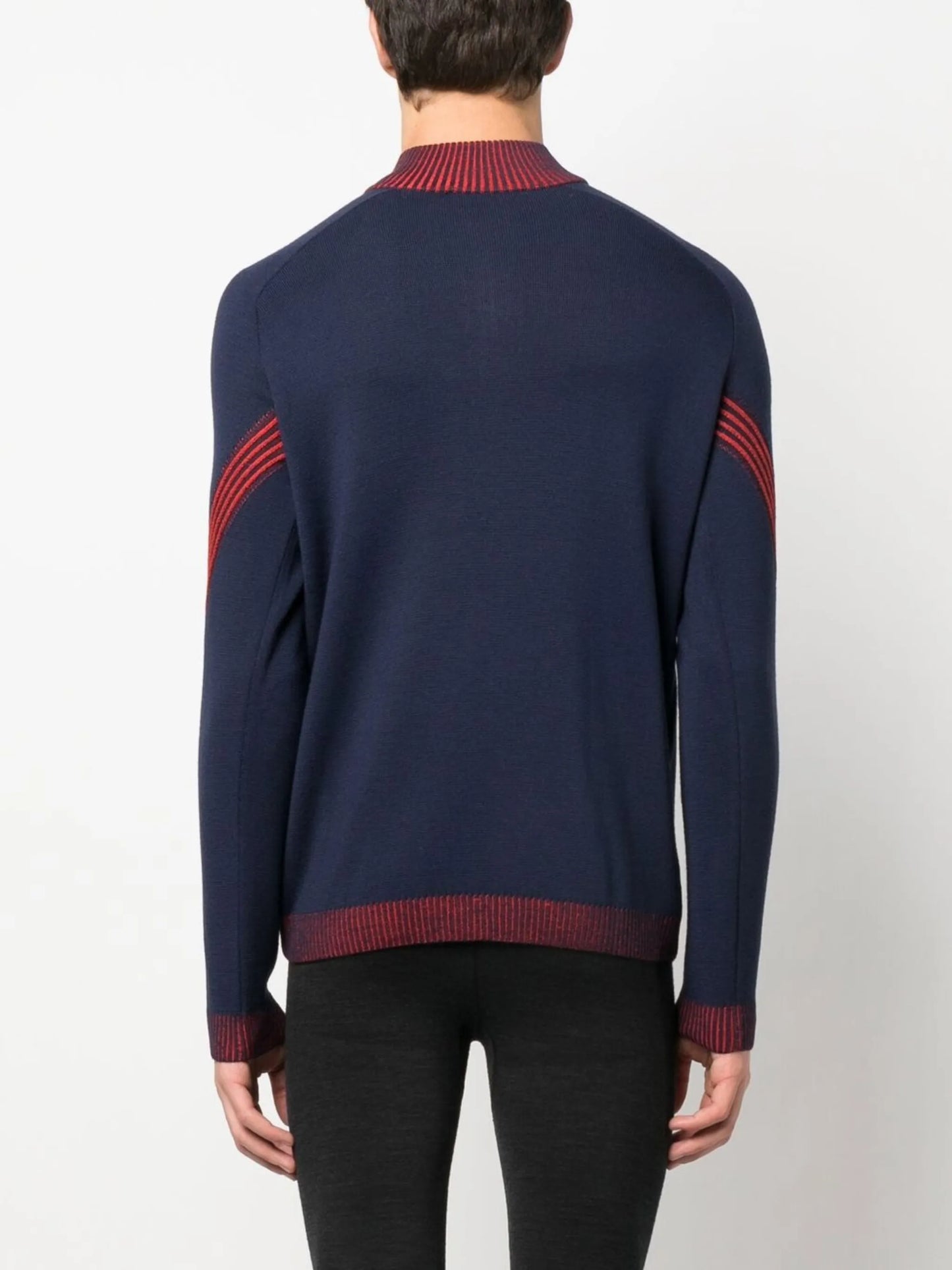half-zip high-neck sweater