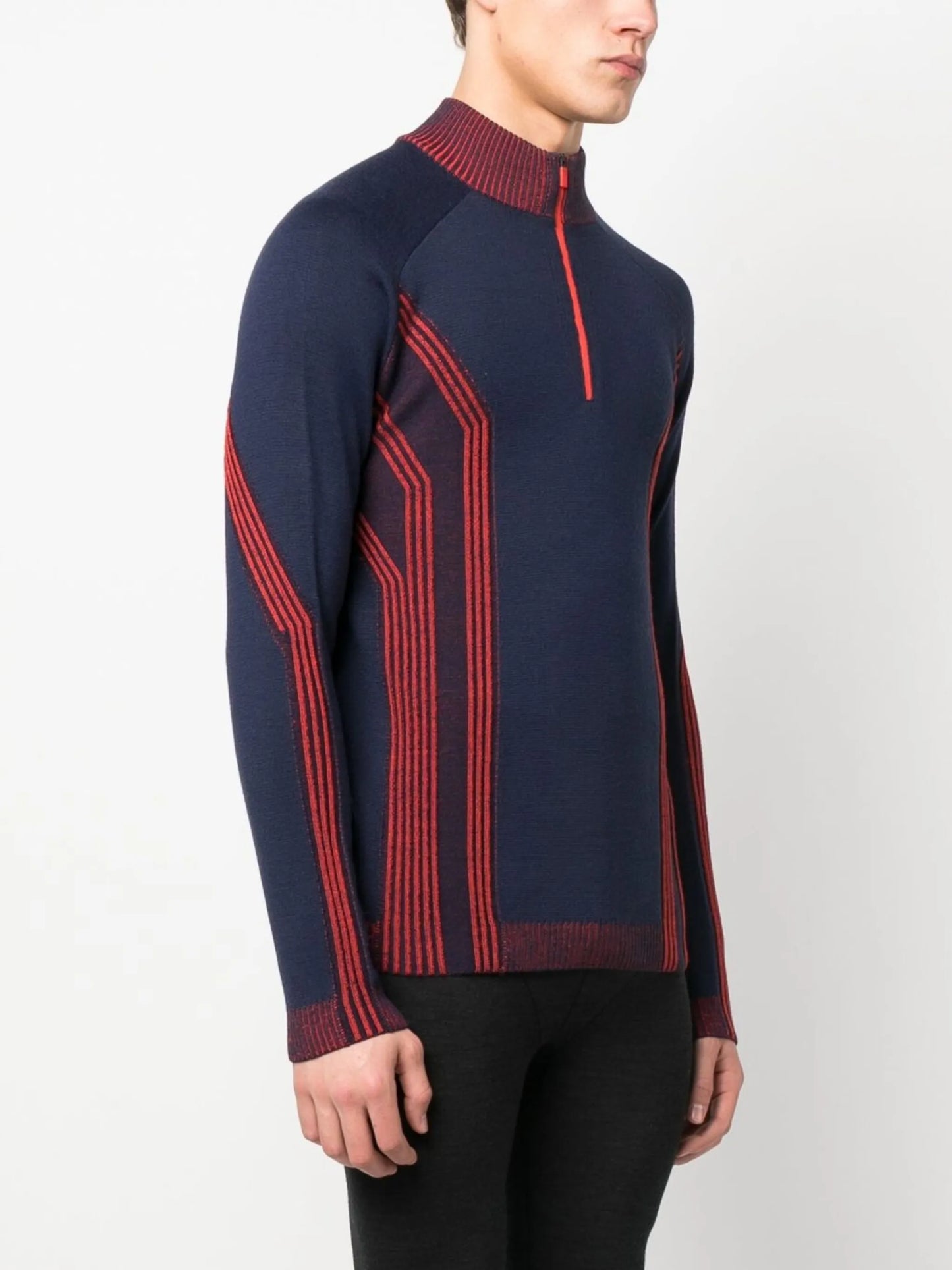 half-zip high-neck sweater