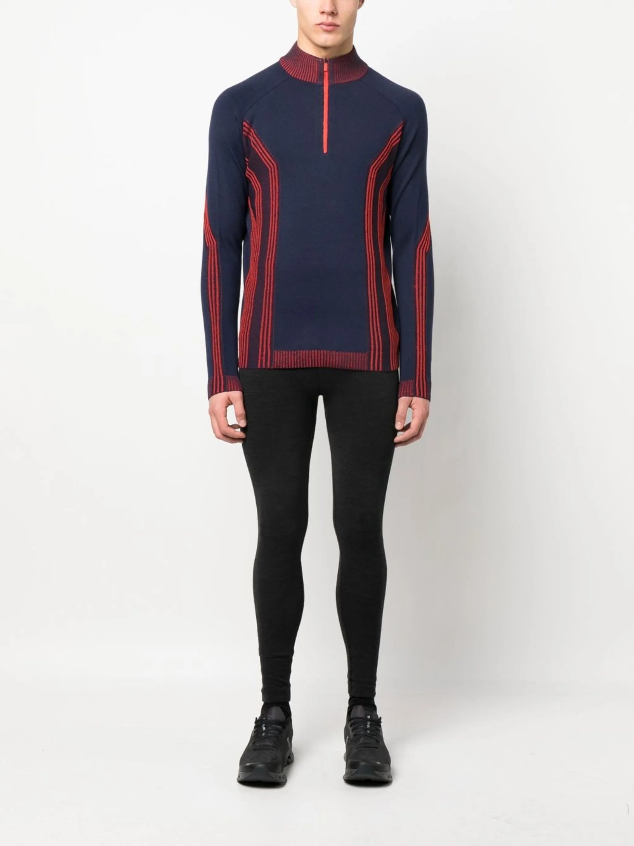 half-zip high-neck sweater