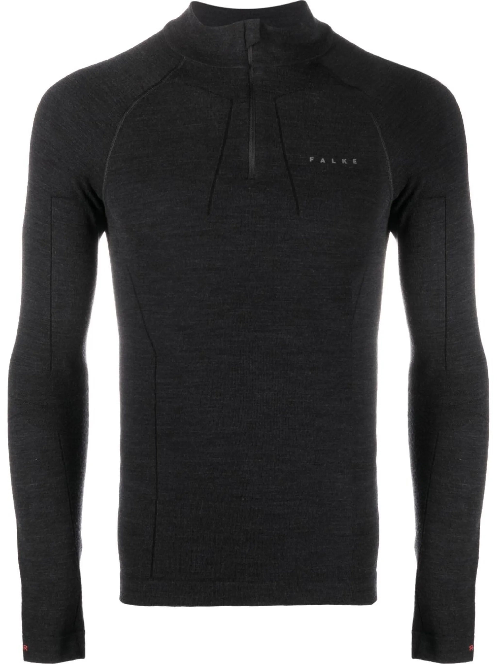logo-print zip-up performance top