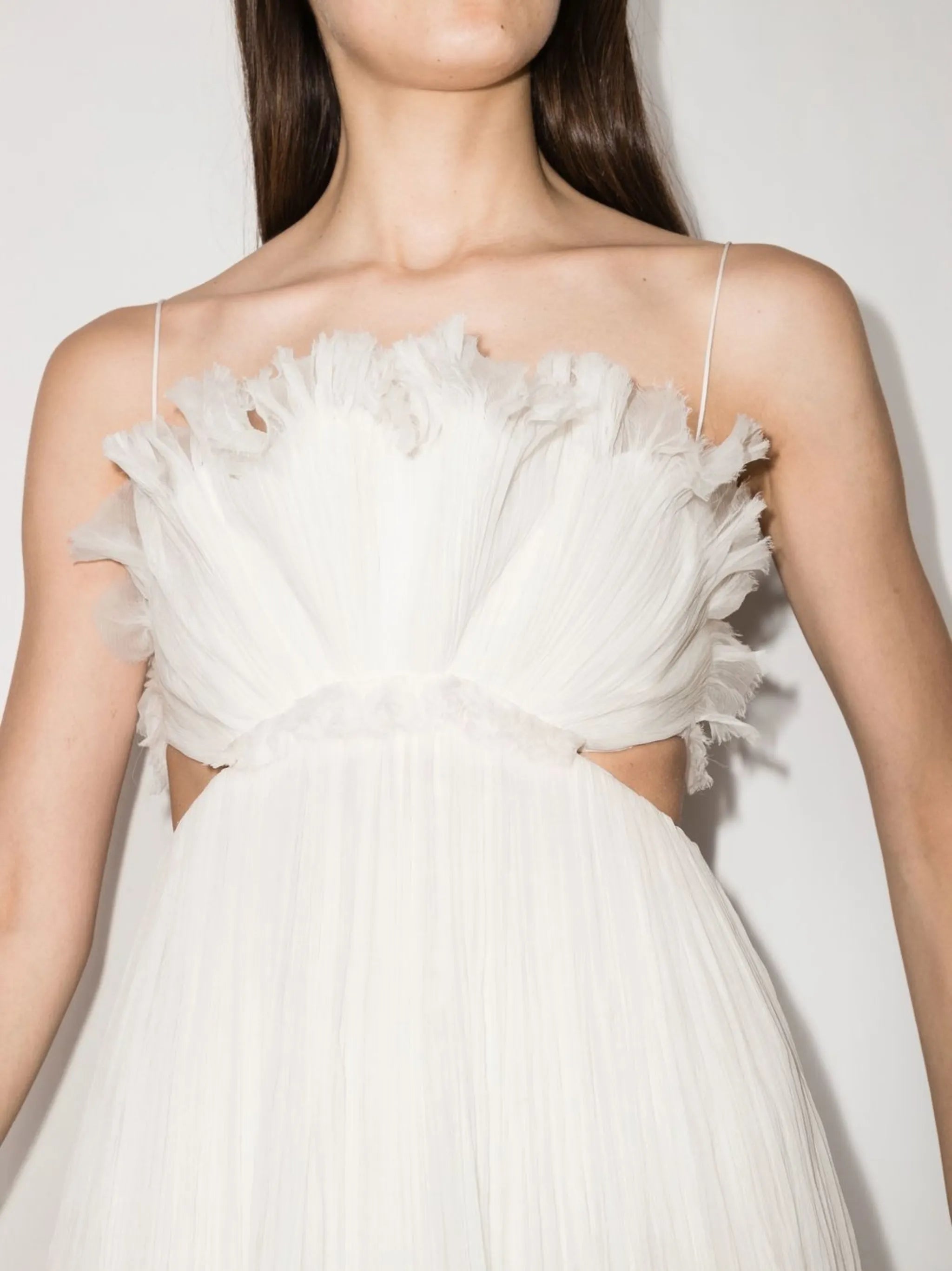 Azora fully-pleated gown