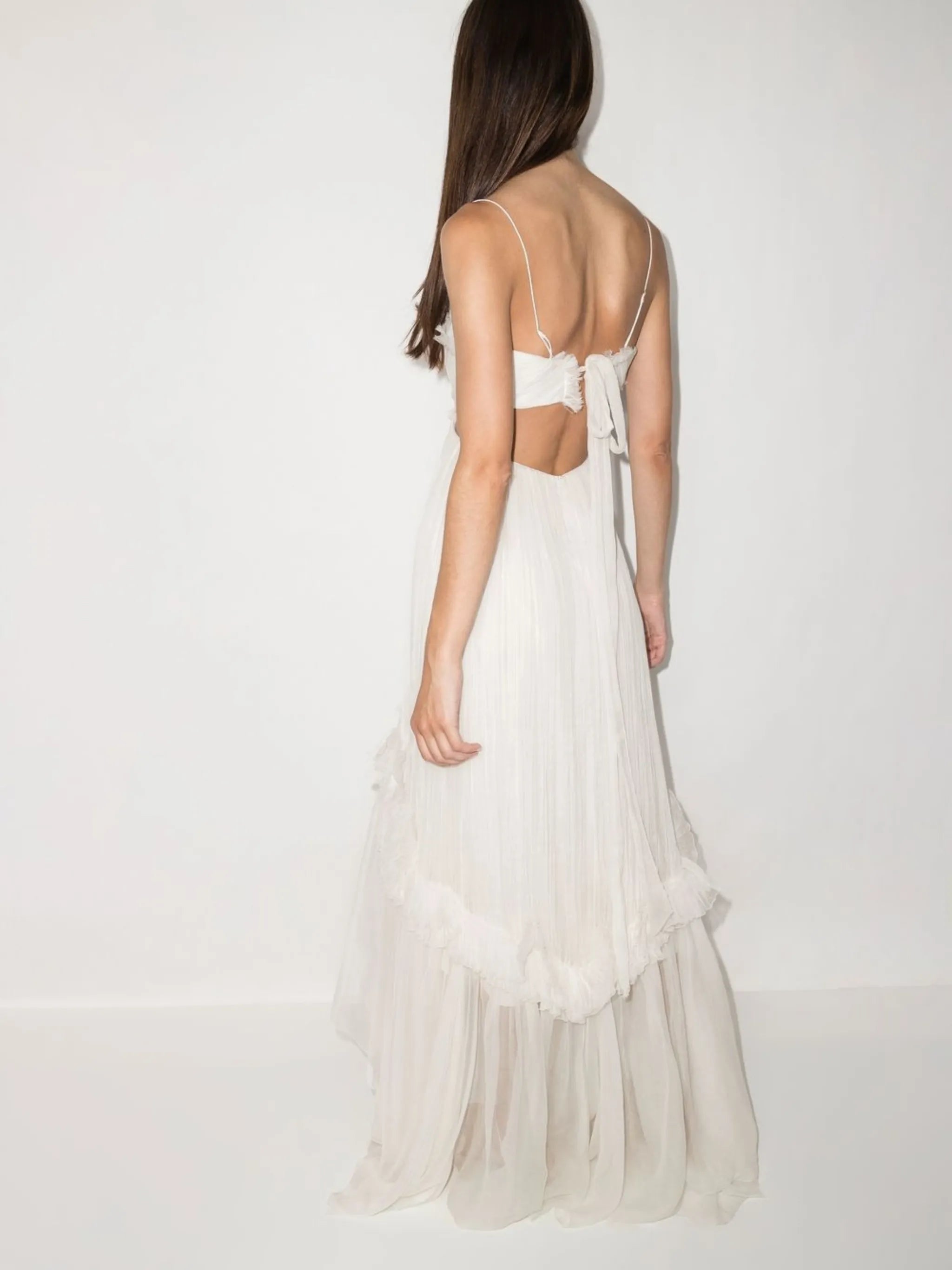 Azora fully-pleated gown