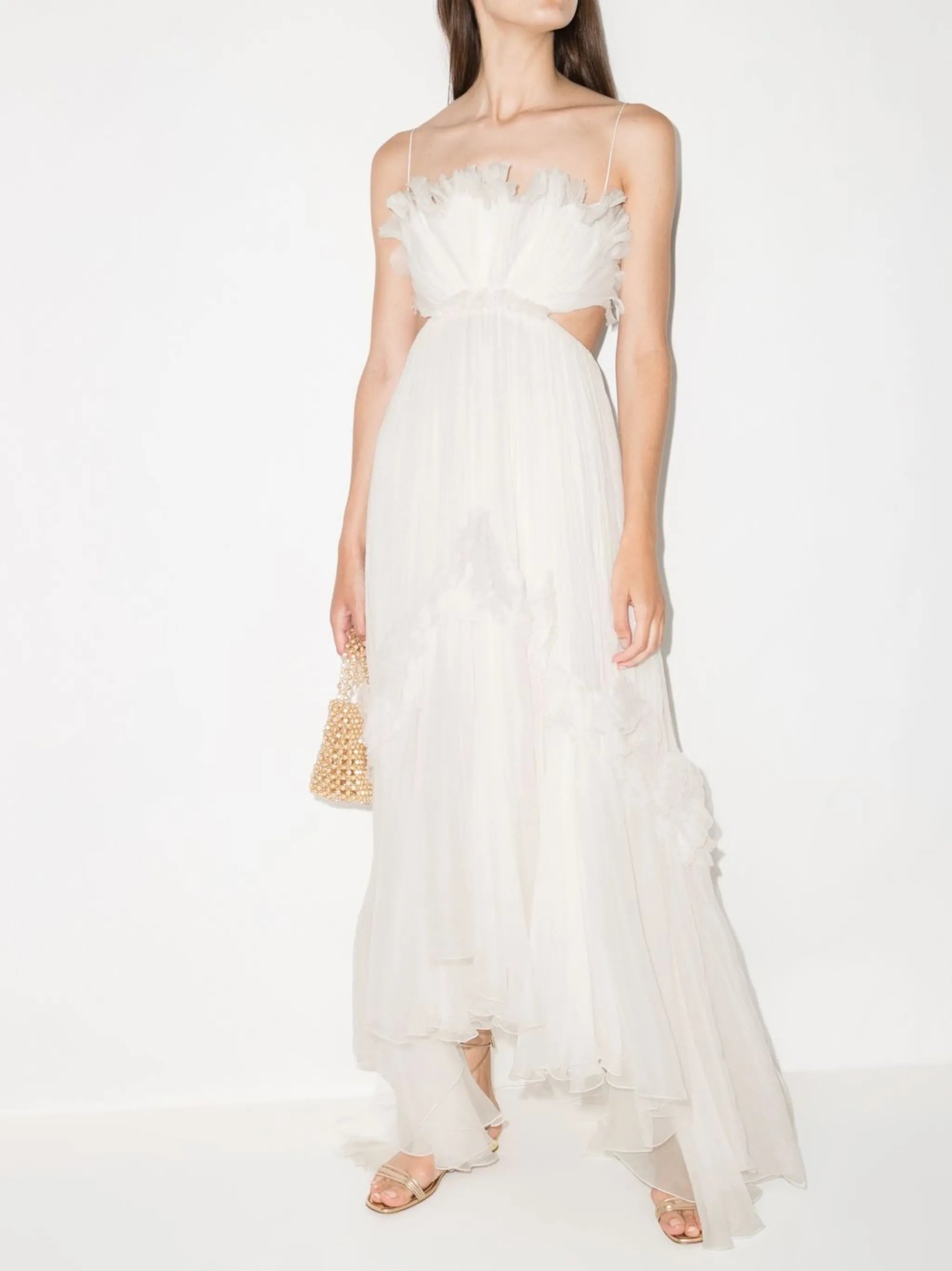 Azora fully-pleated gown