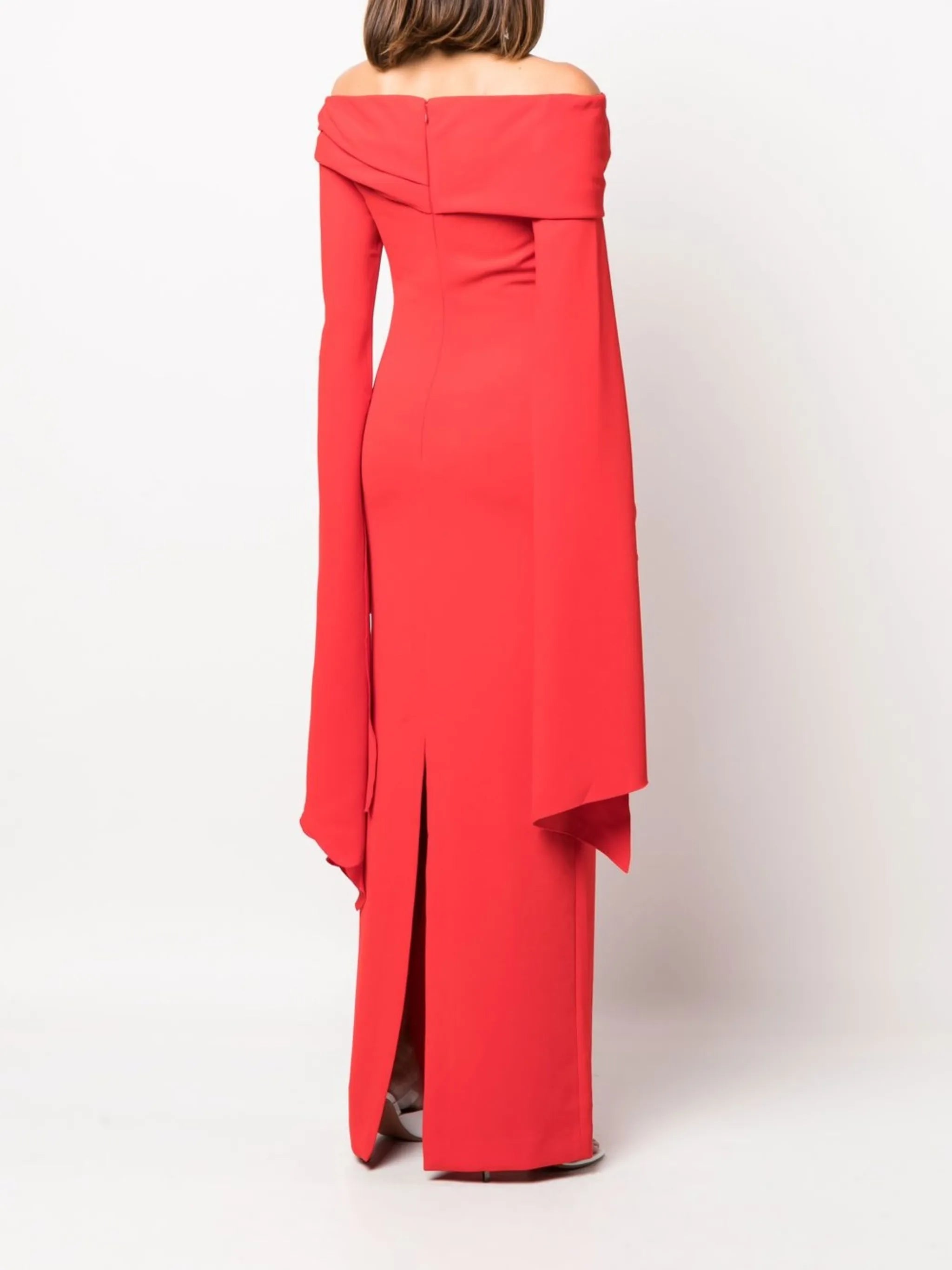 Arden off-shoulder evening gown