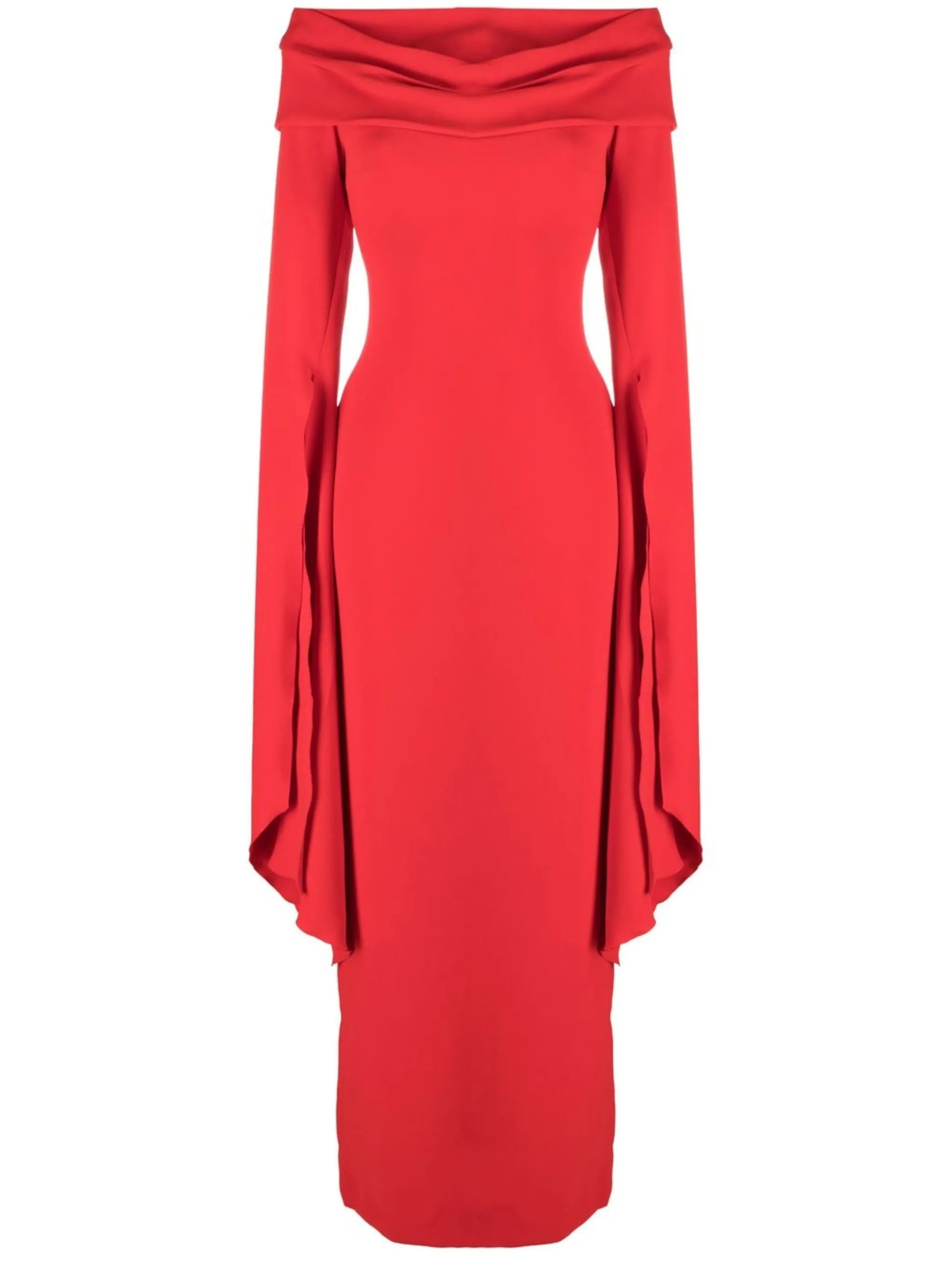 Arden off-shoulder evening gown