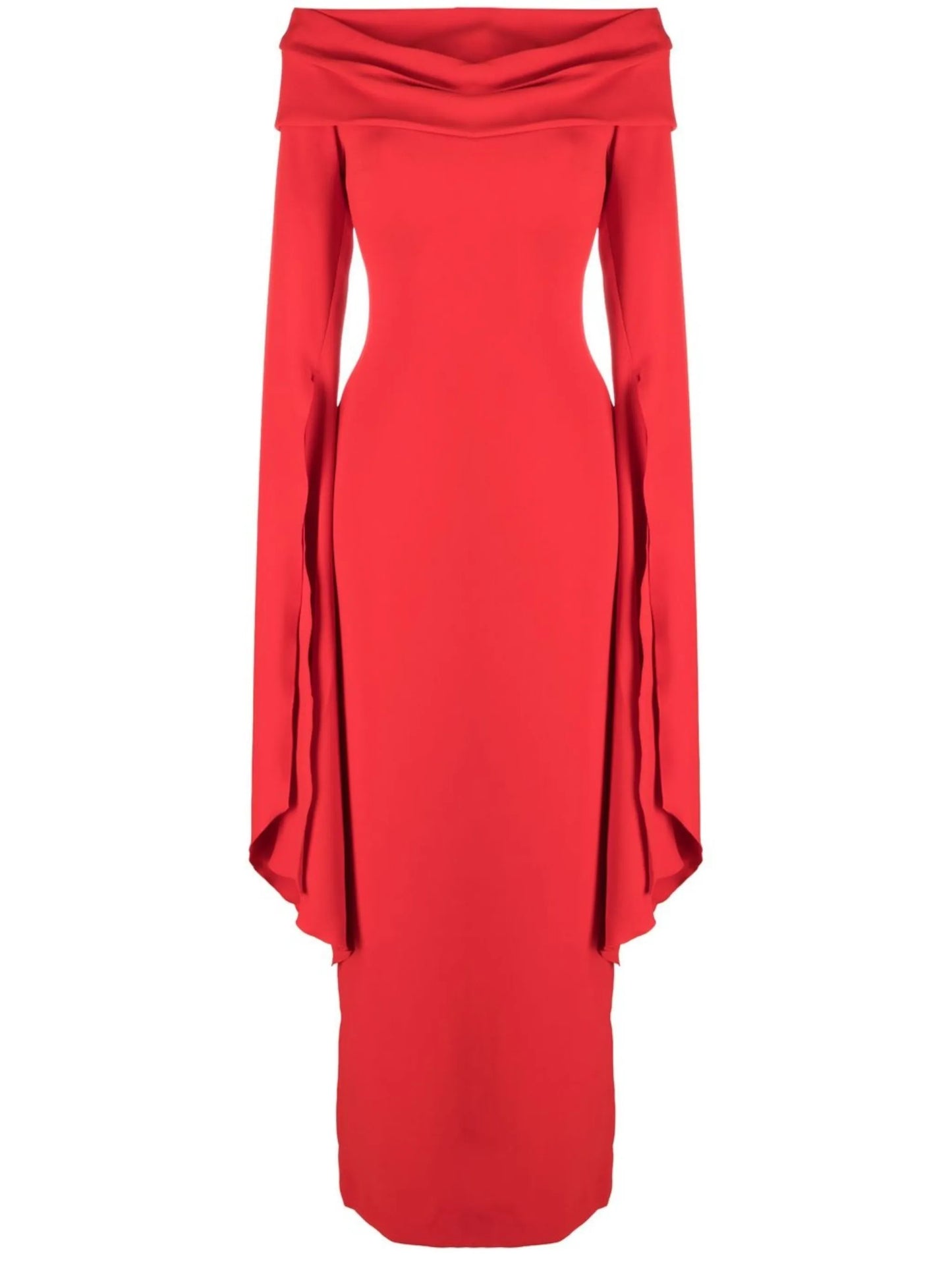 Arden off-shoulder evening gown