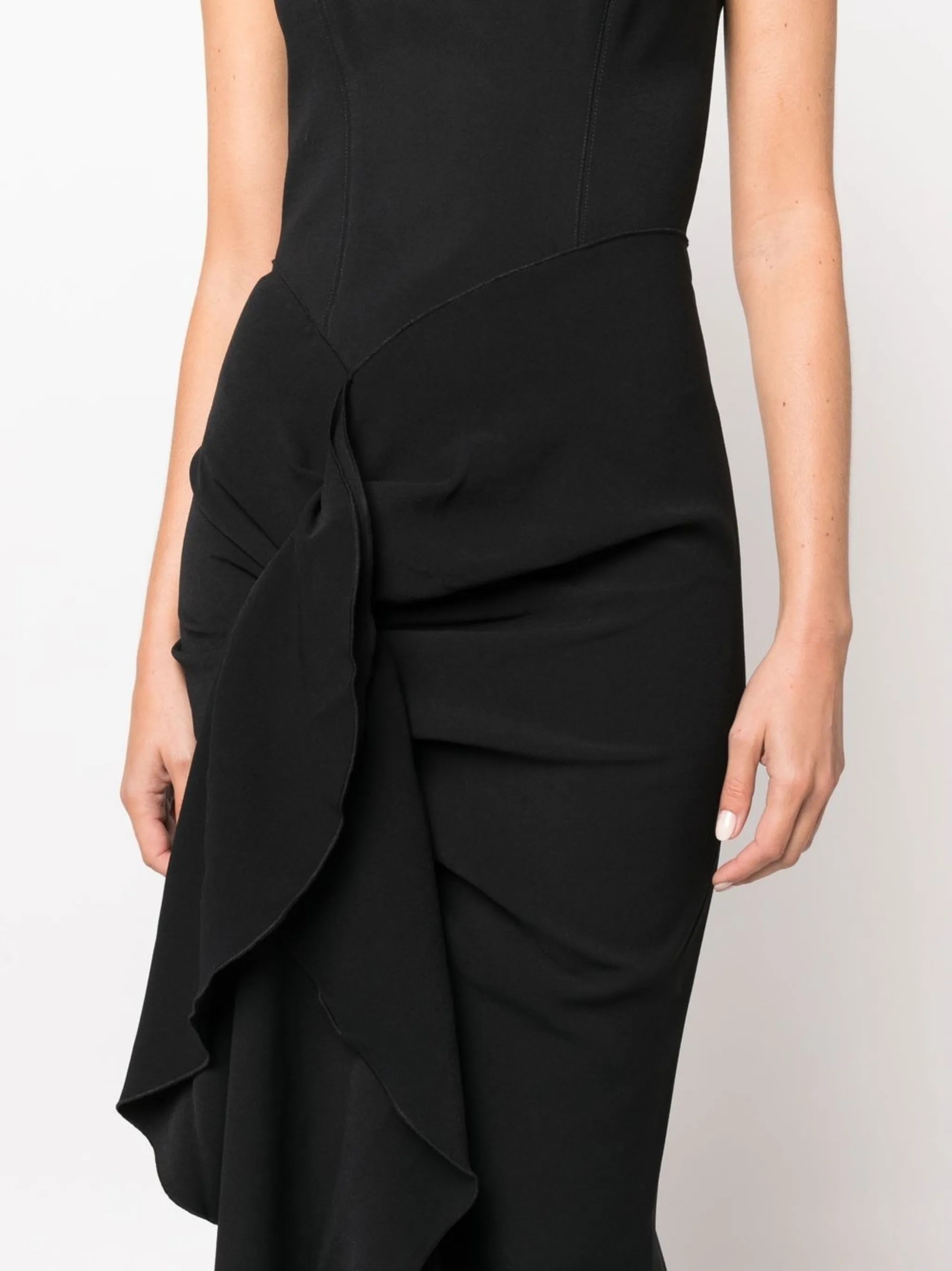 Thalia drape-detail strapless dress