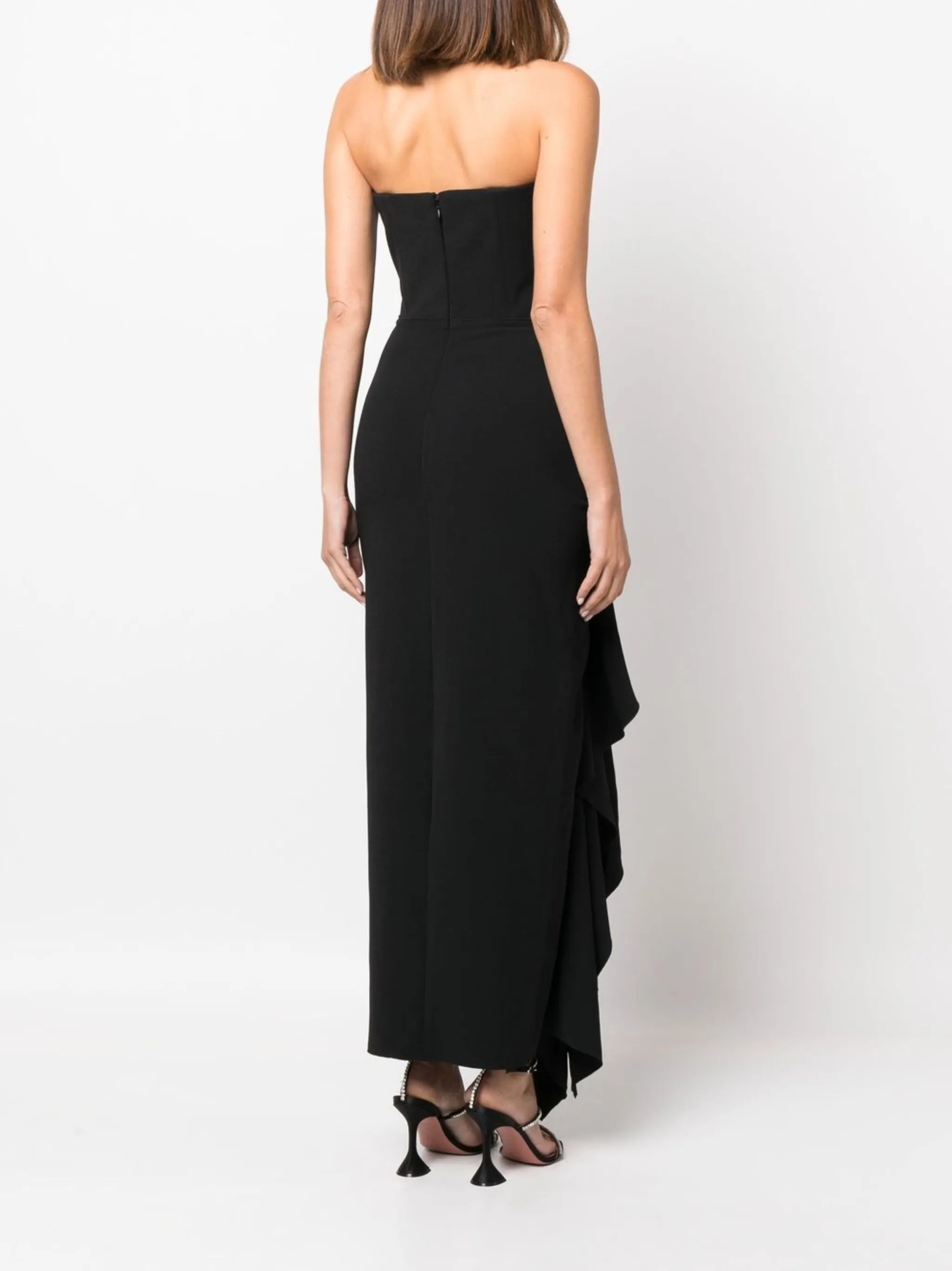 Thalia drape-detail strapless dress