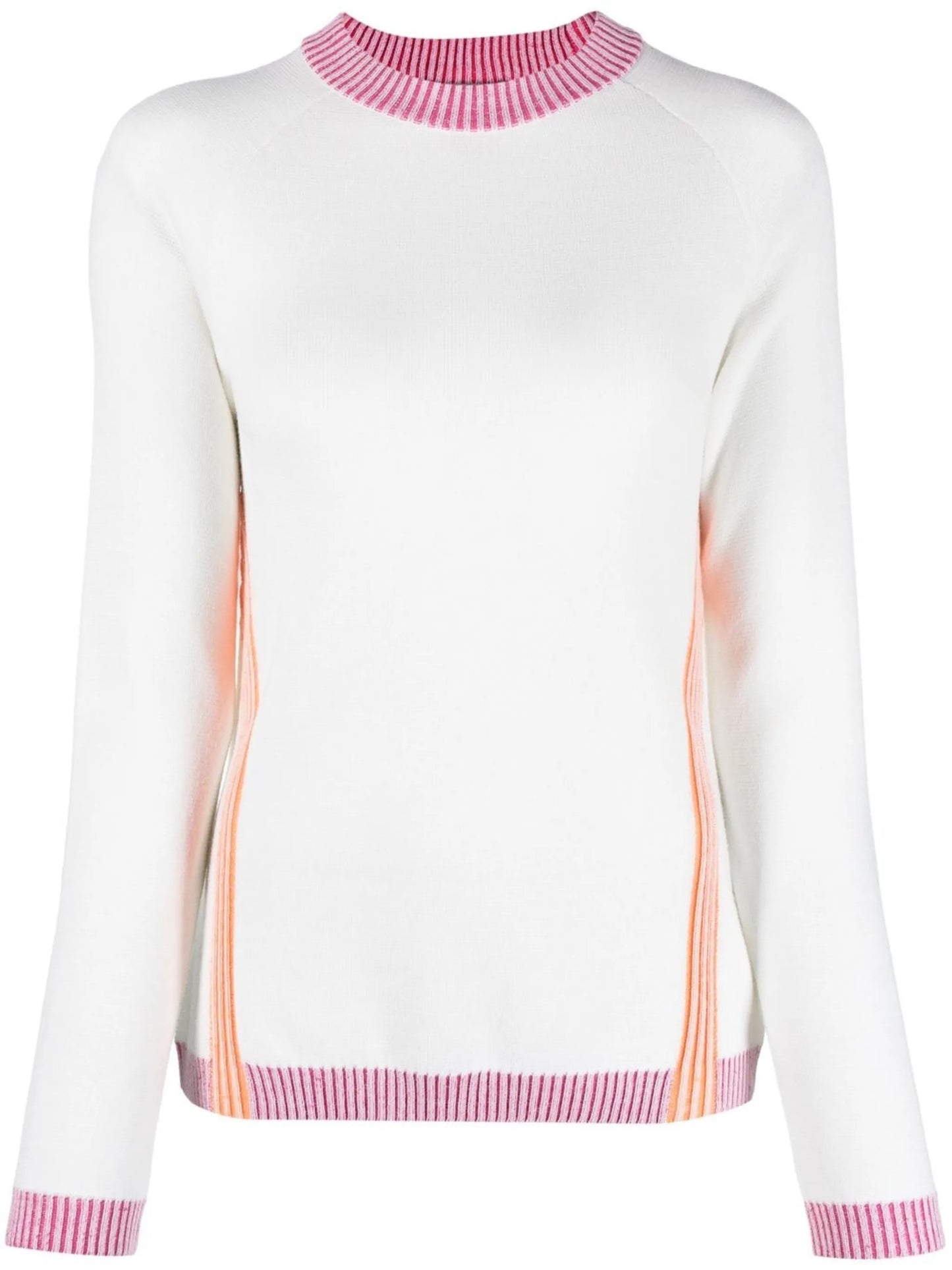 contrast-collar wool sweater