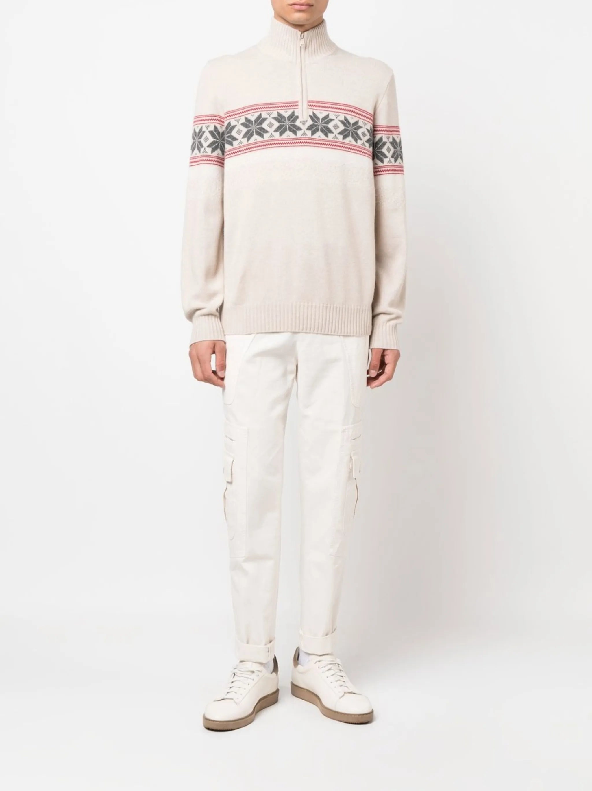 cashmere knitted roll-neck jumper