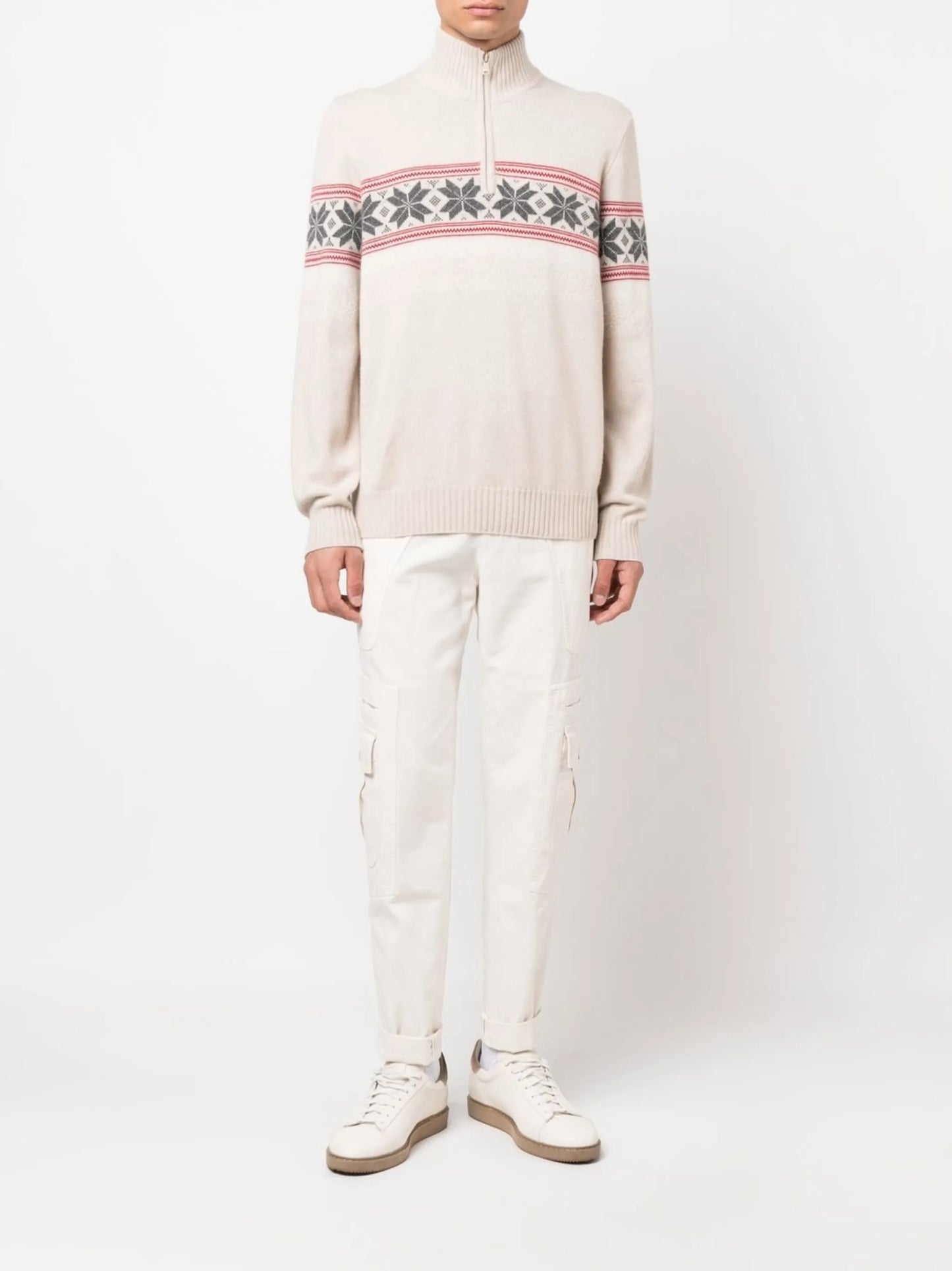 cashmere knitted roll-neck jumper