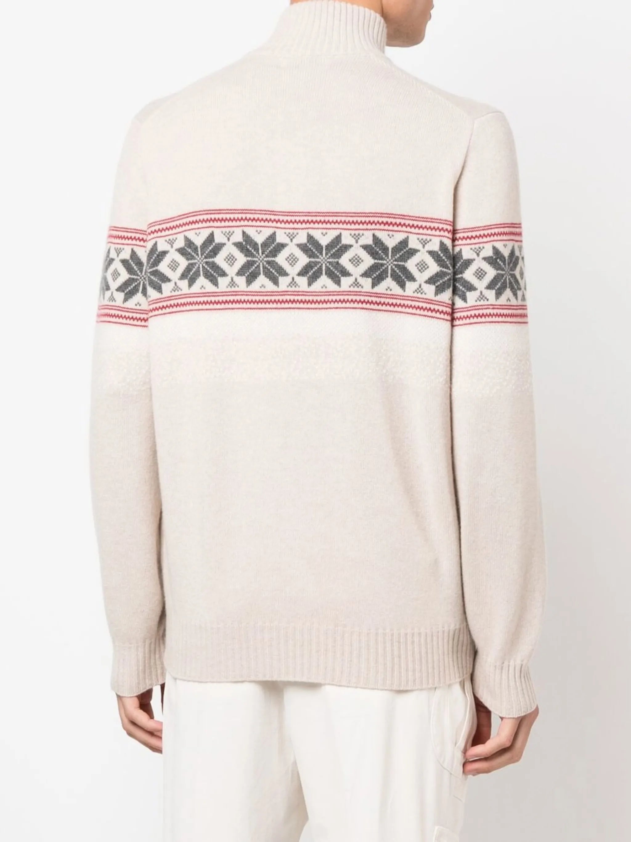 cashmere knitted roll-neck jumper