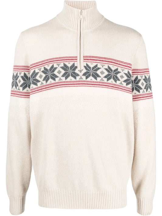 cashmere knitted roll-neck jumper
