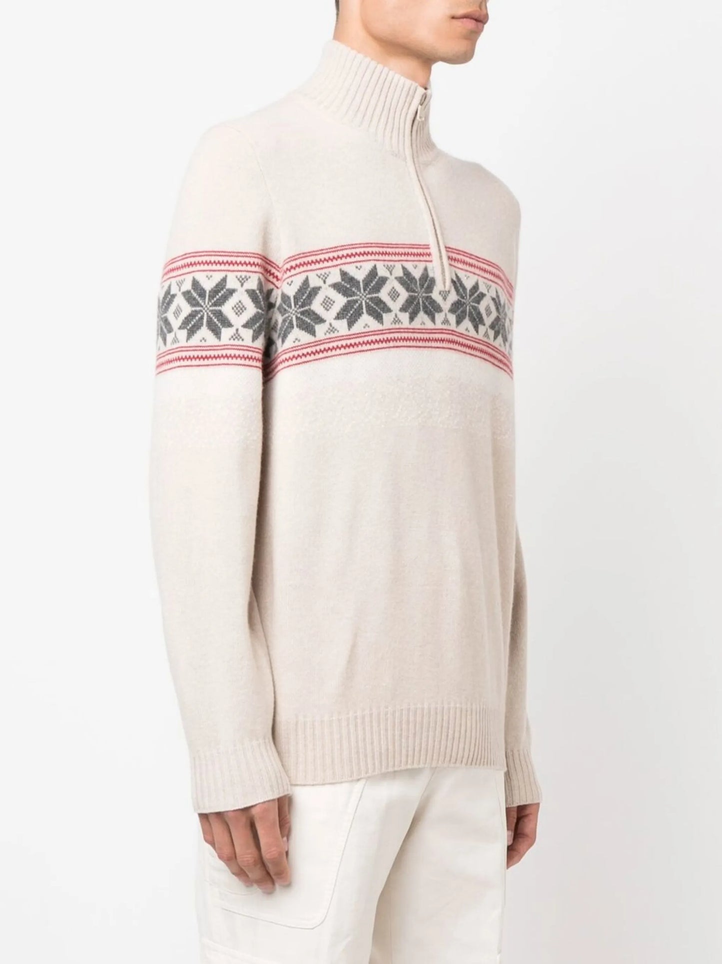 cashmere knitted roll-neck jumper