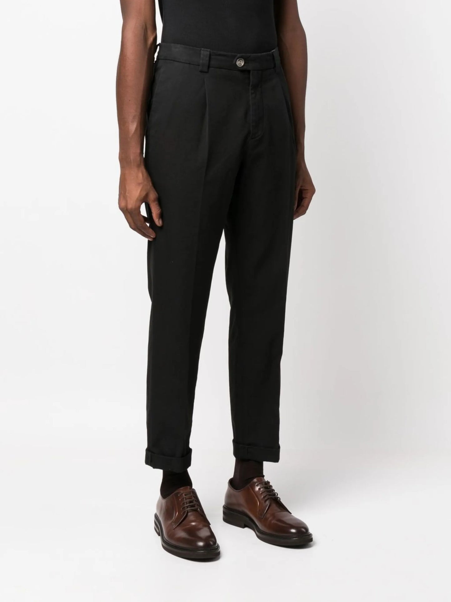 cropped cotton trousers