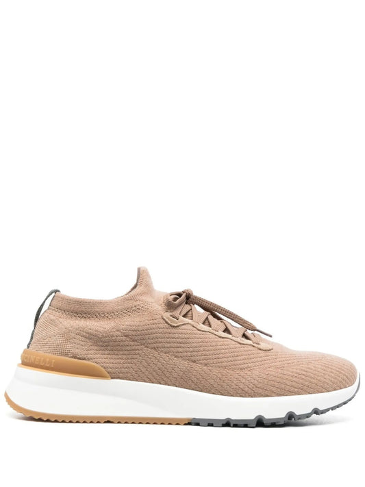 logo-detail lace-up sneakers