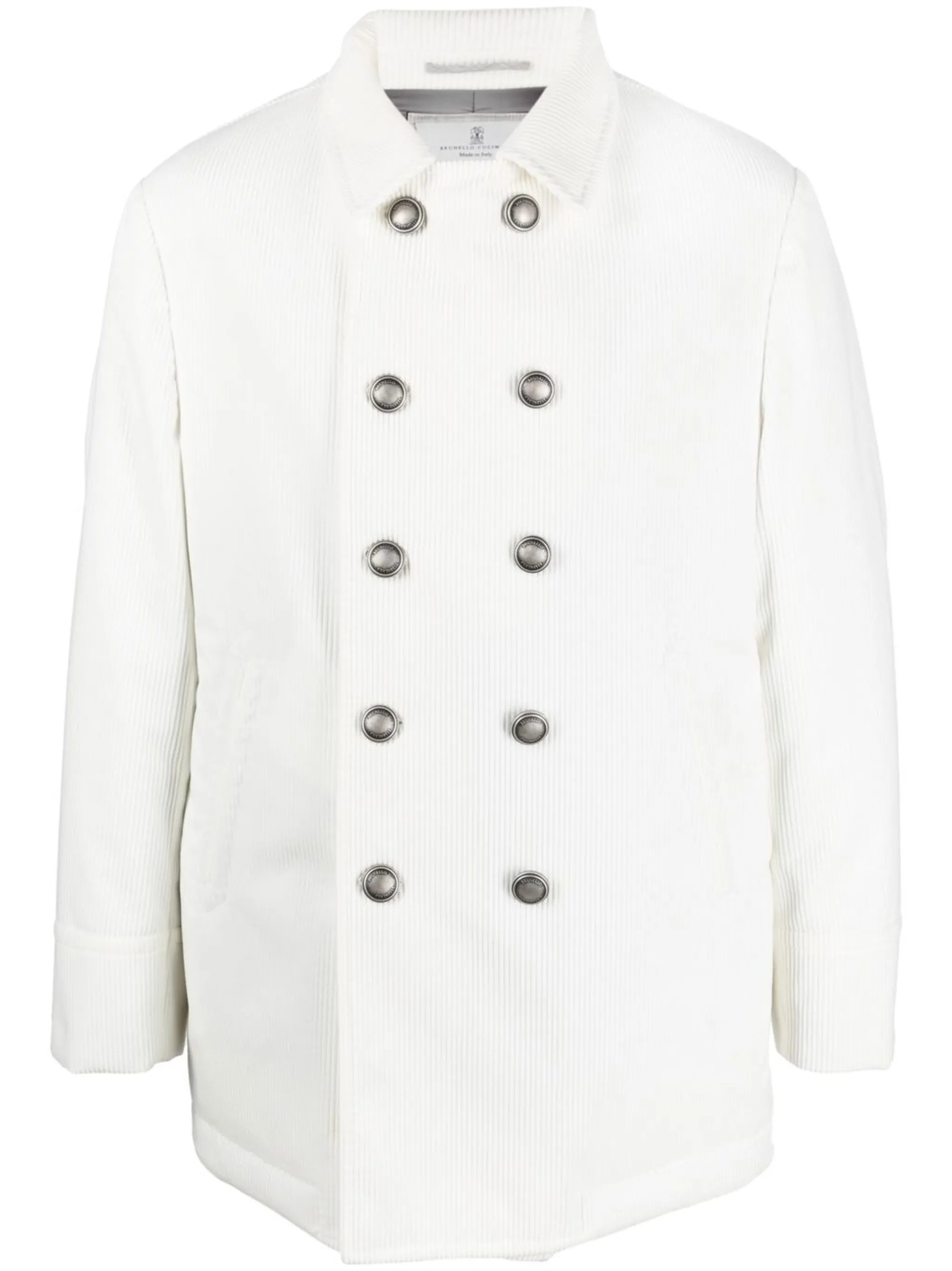 Caban double-breasted corduroy coat