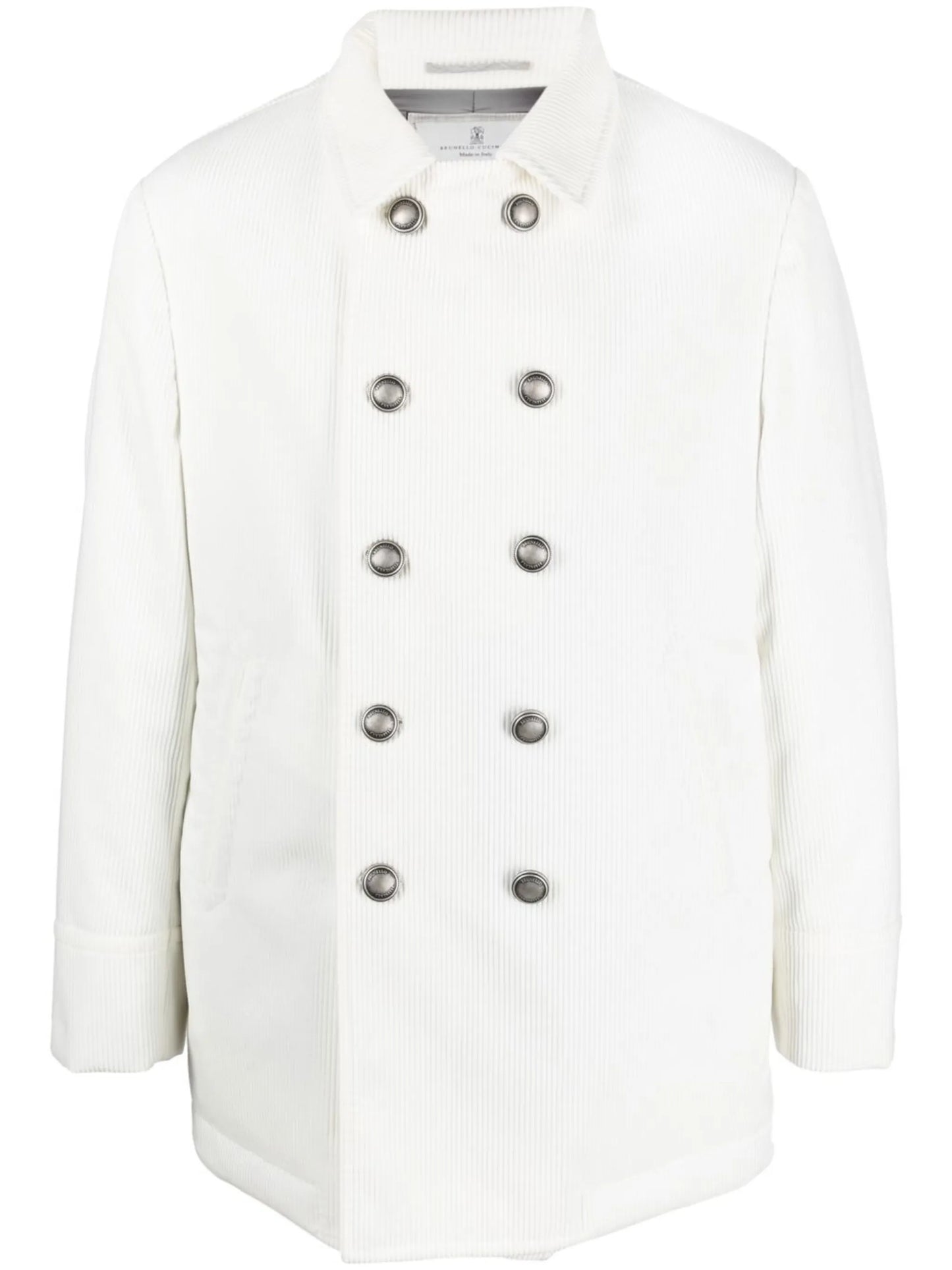 Caban double-breasted corduroy coat