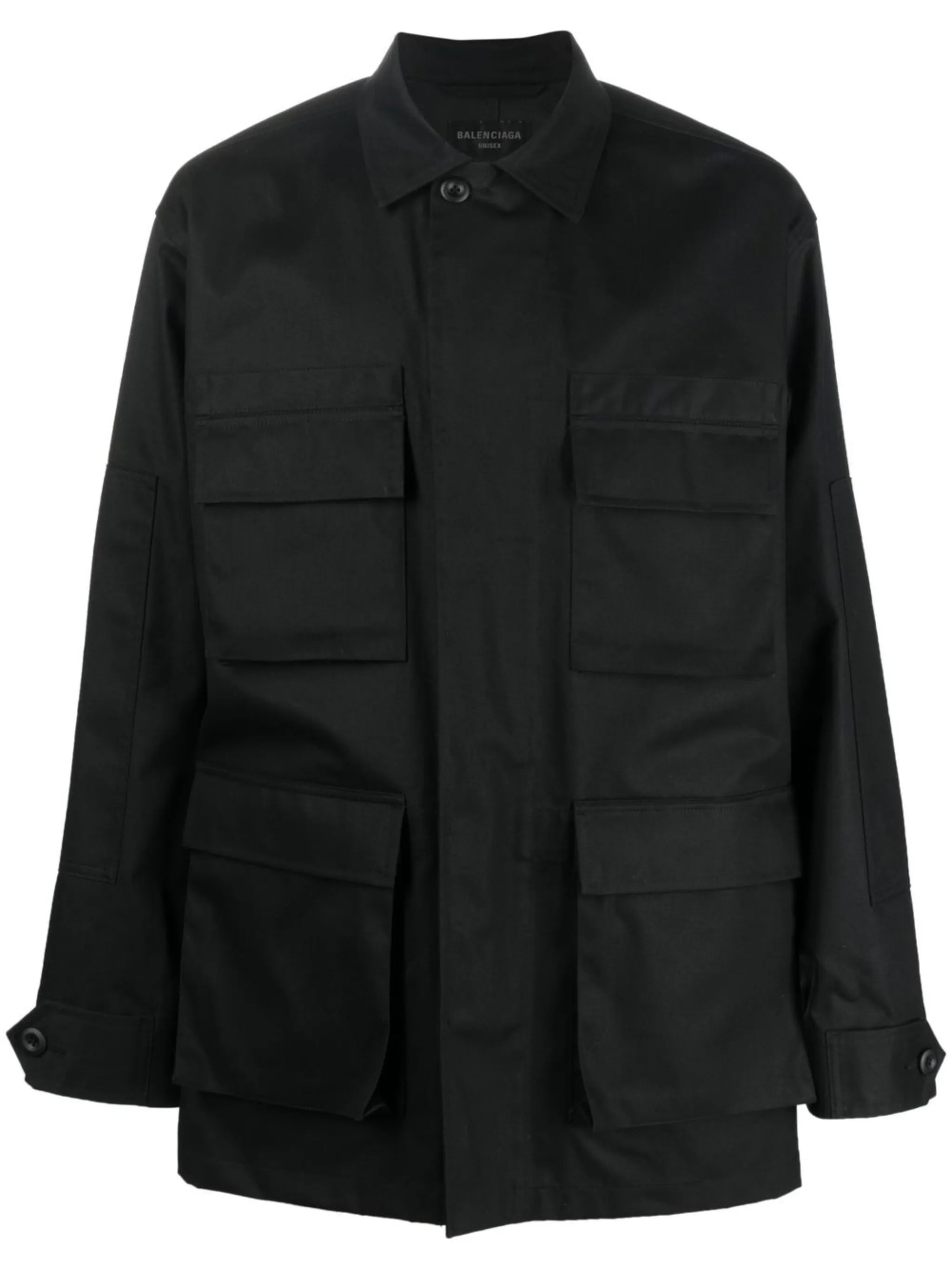 multi-pocket cargo shirt jacket