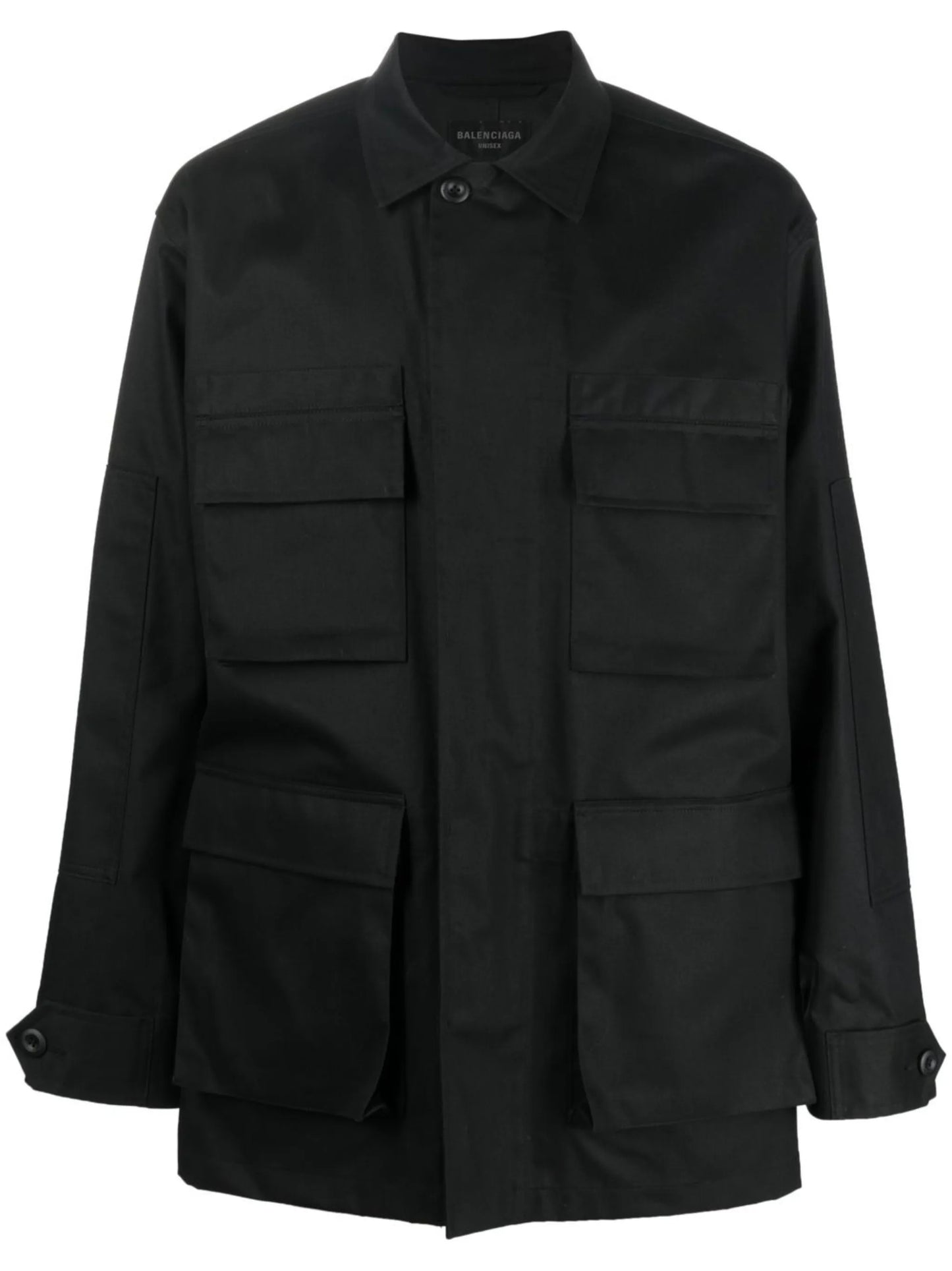 multi-pocket cargo shirt jacket