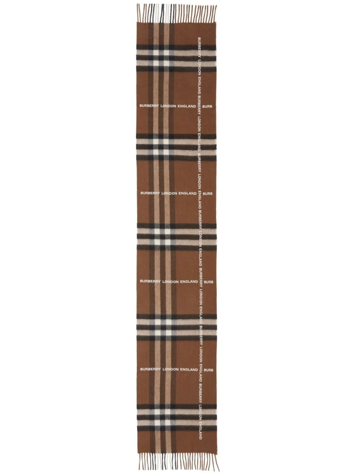logo-check cashmere scarf