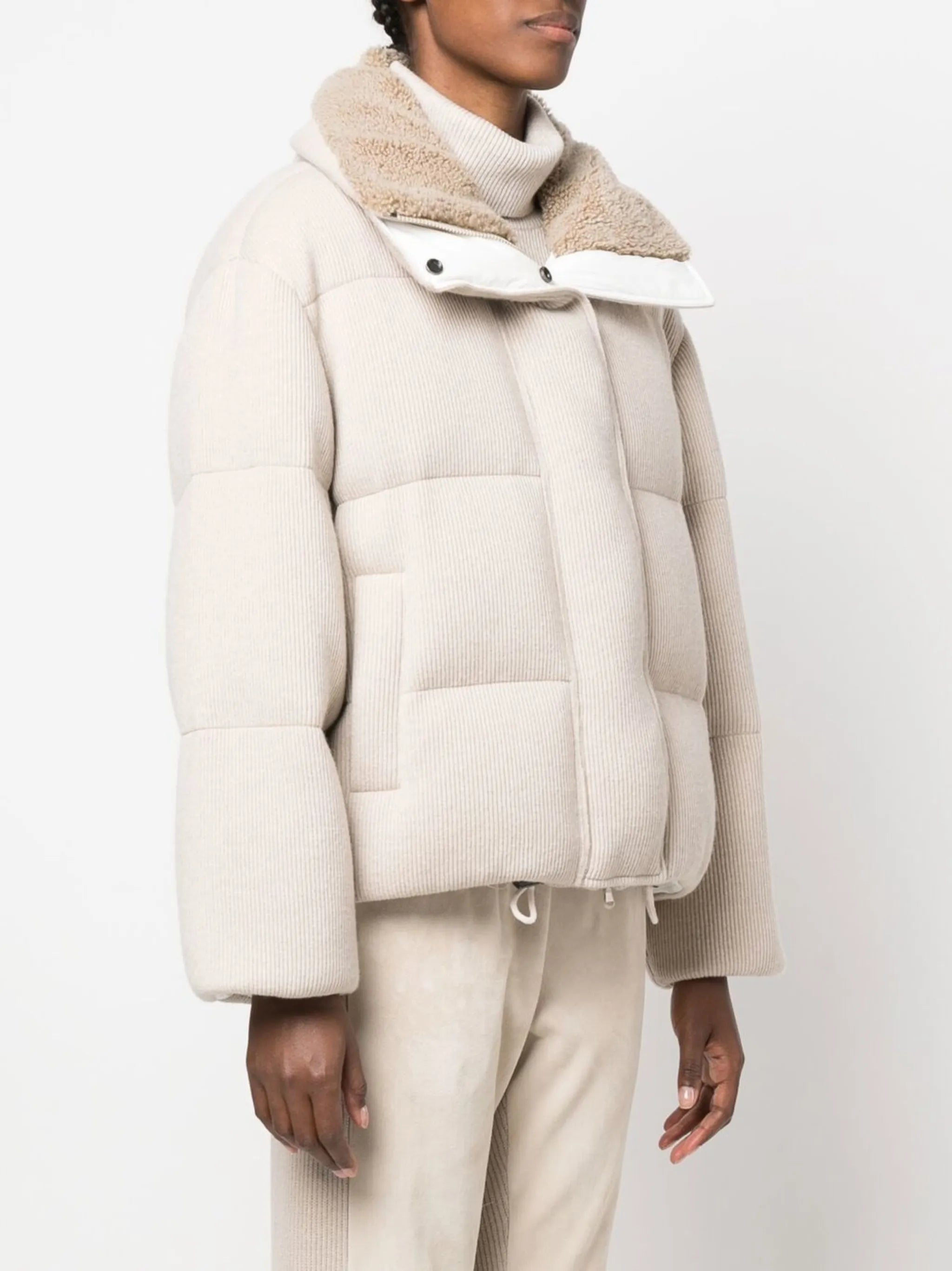 cashmere padded jacket