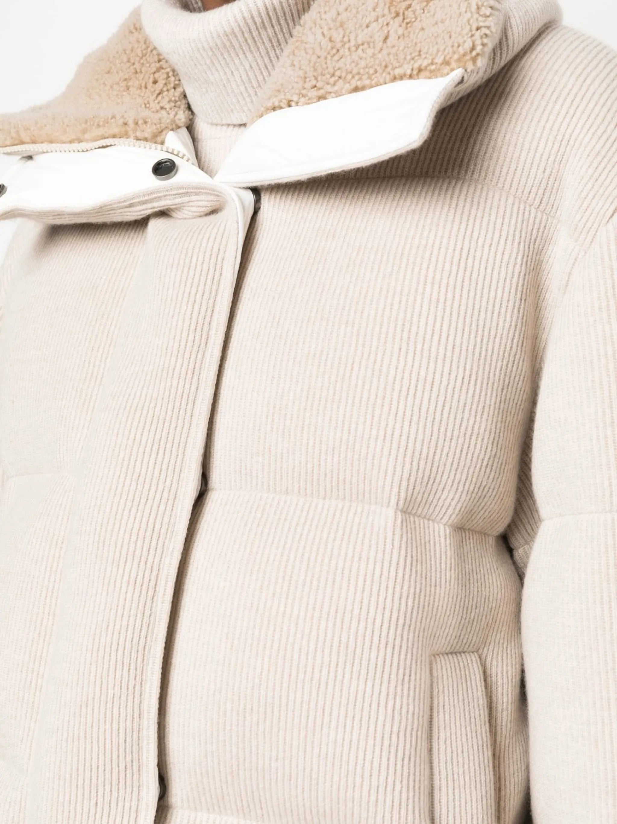 cashmere padded jacket