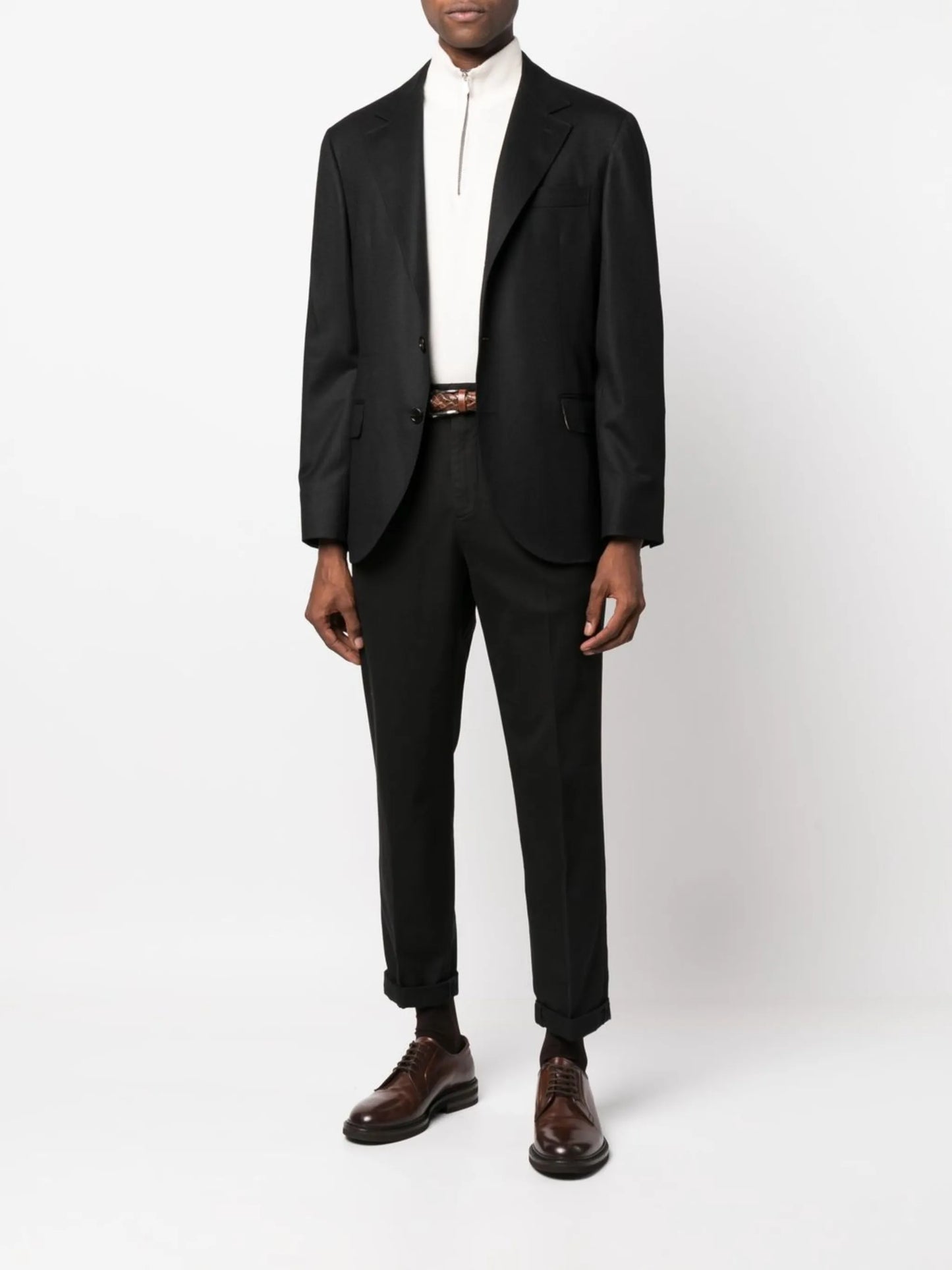 single-breasted wool blazer