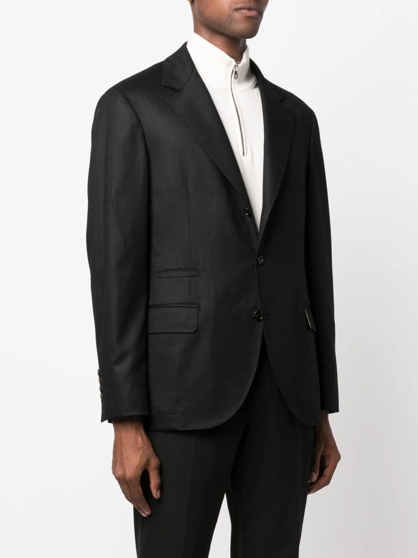 single-breasted wool blazer