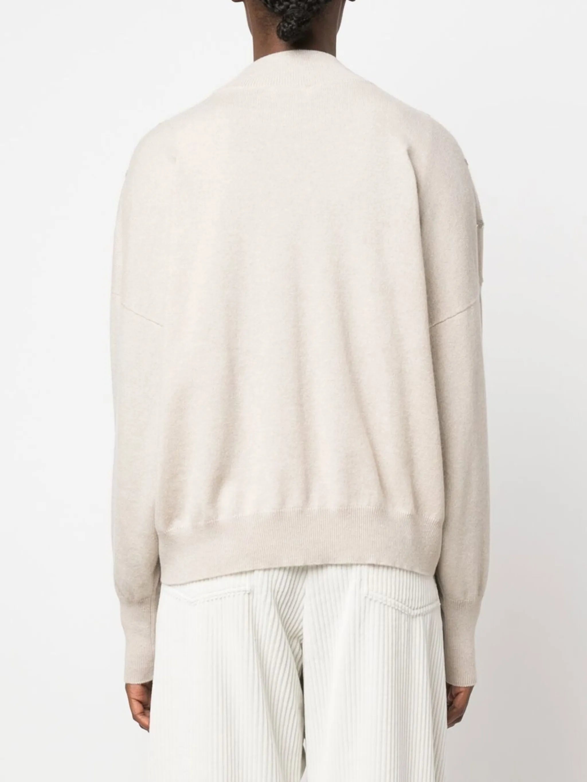 sequin mock neck jumper