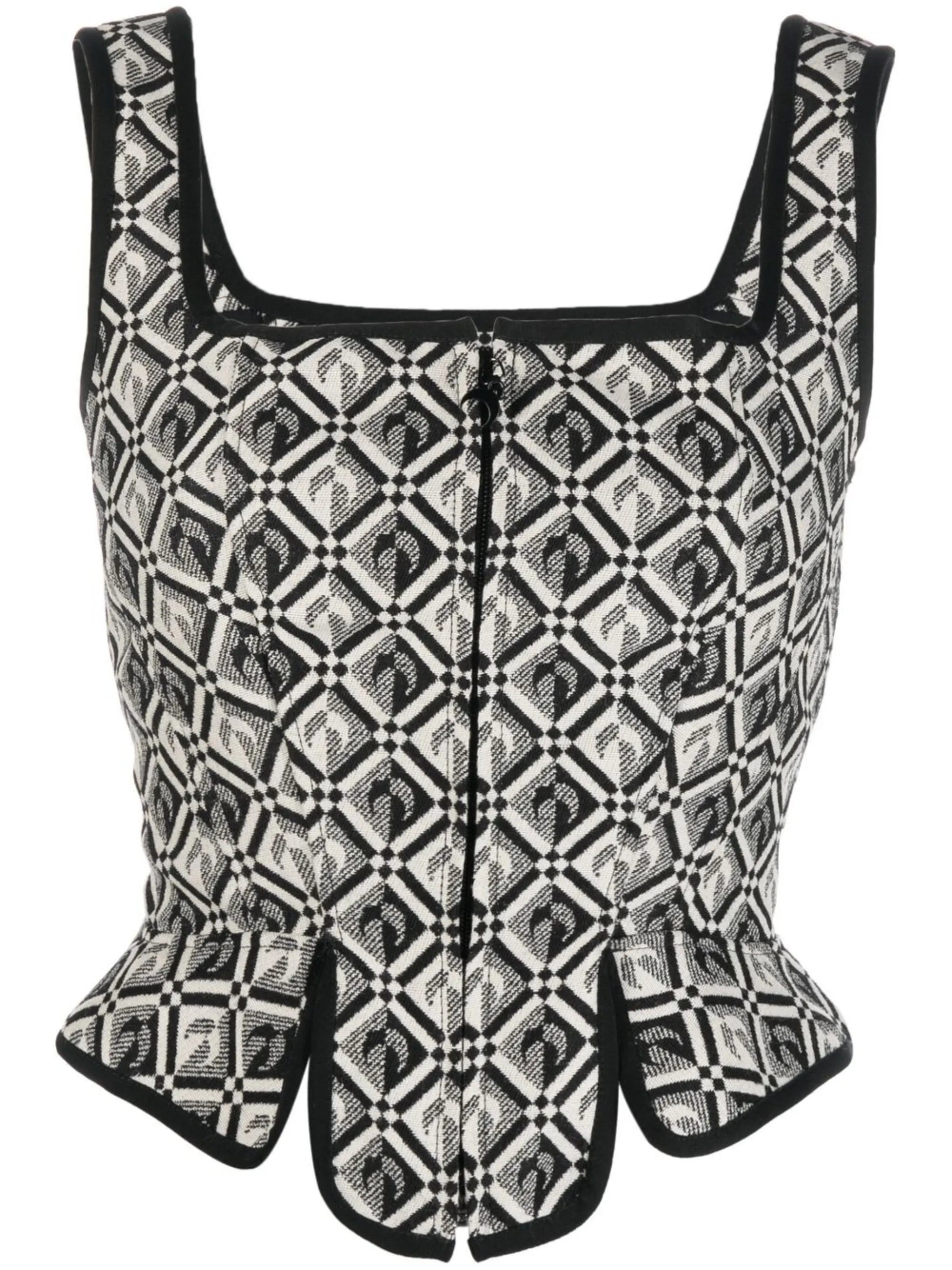 moon zip-up boned bodice