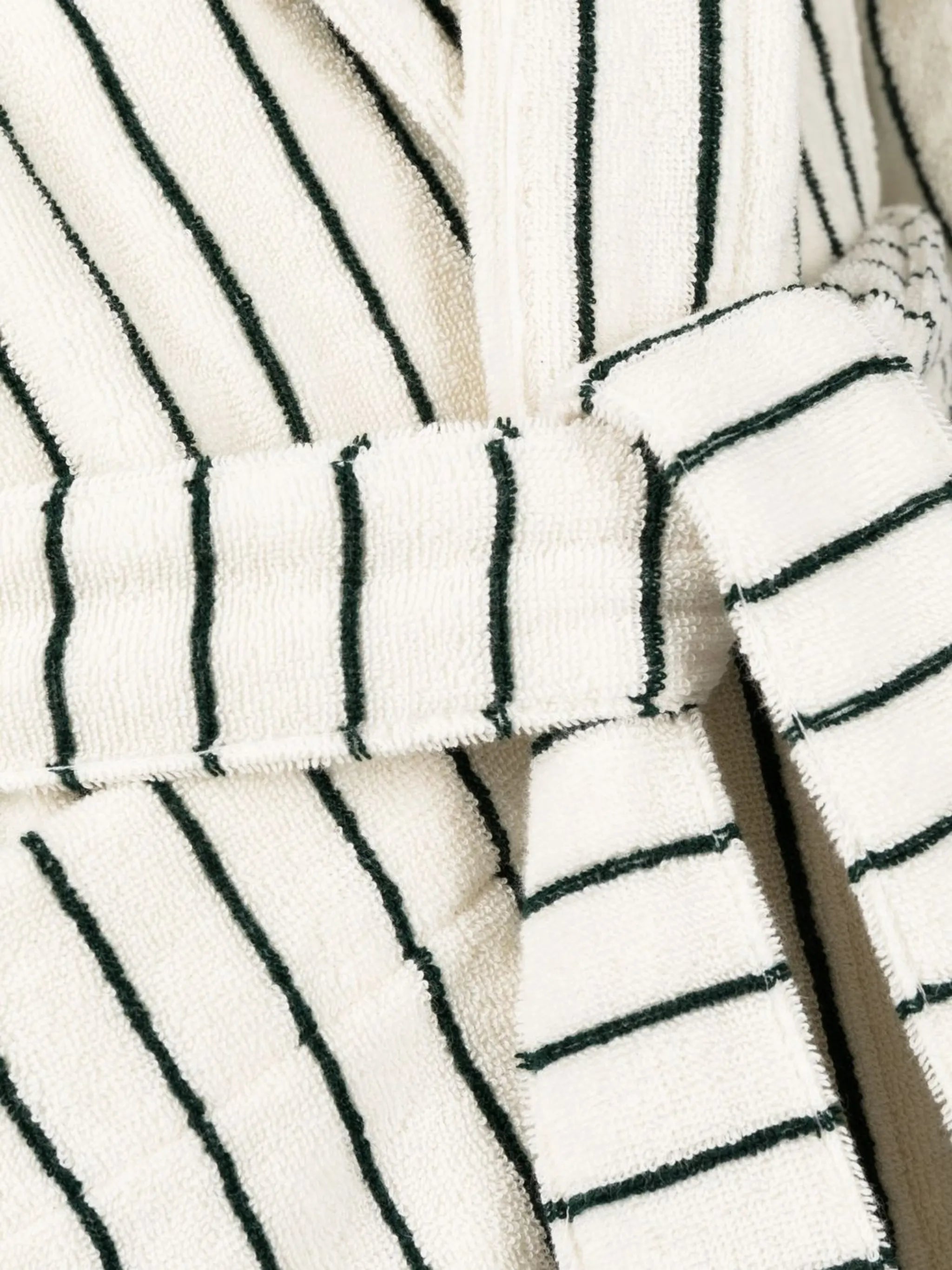 striped hooded bathrobe