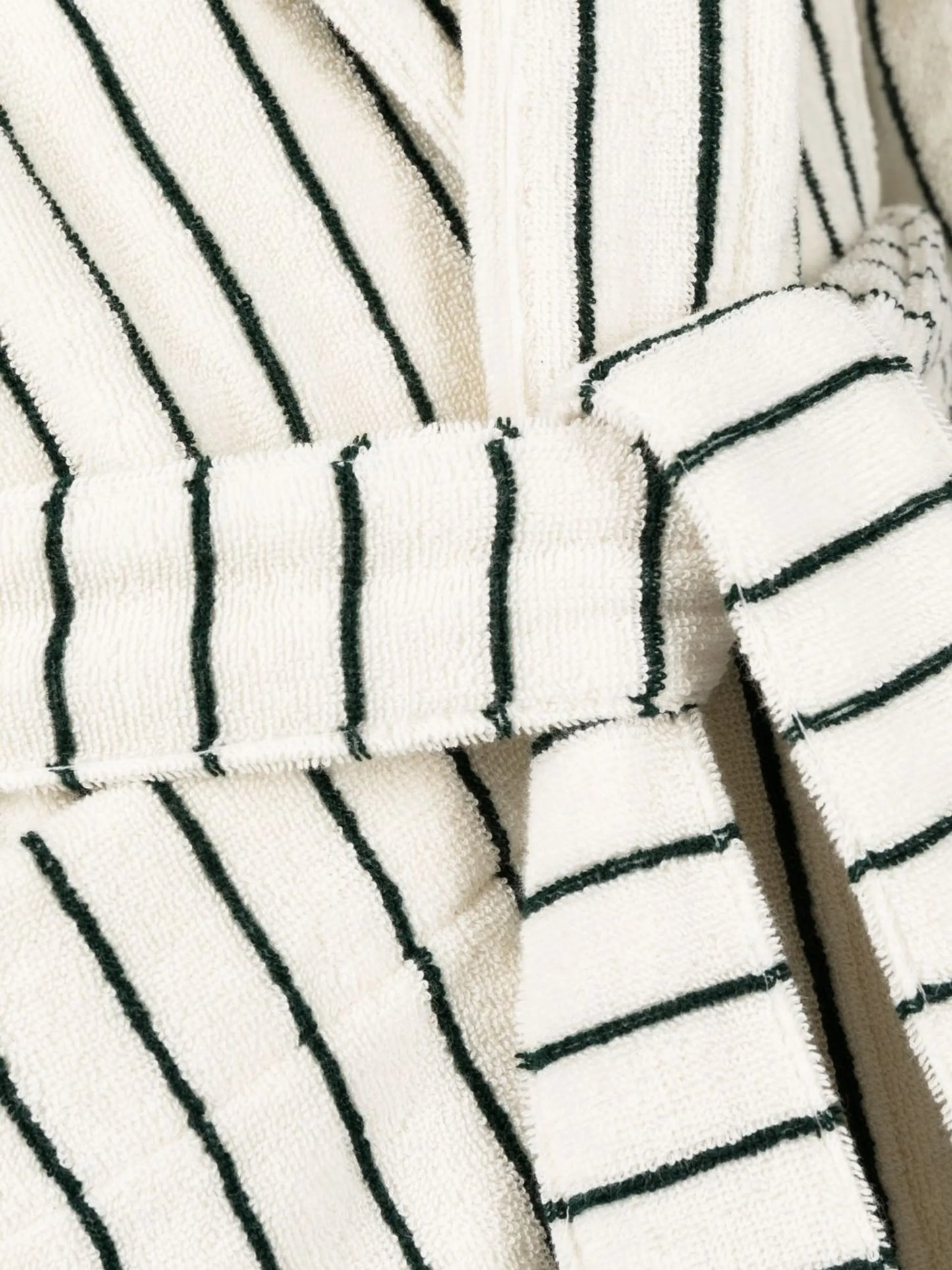 striped hooded bathrobe