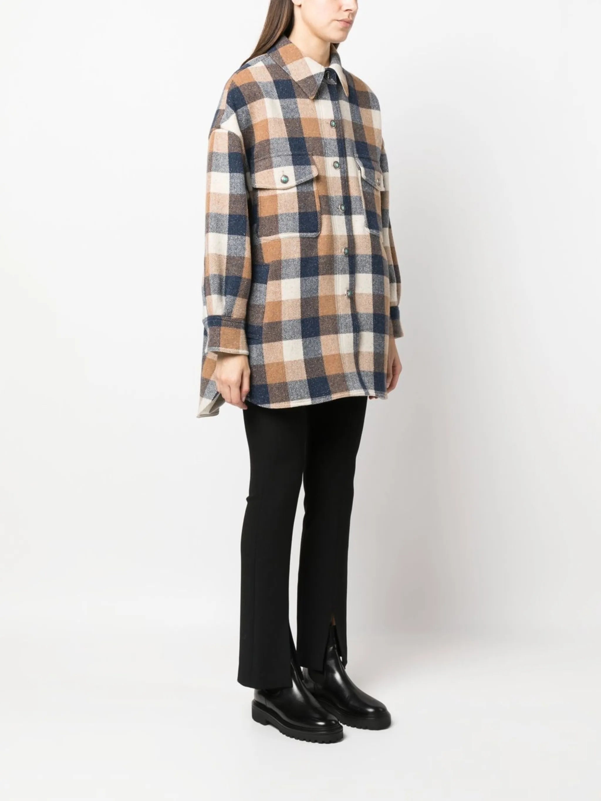 Margot check pattern shirt