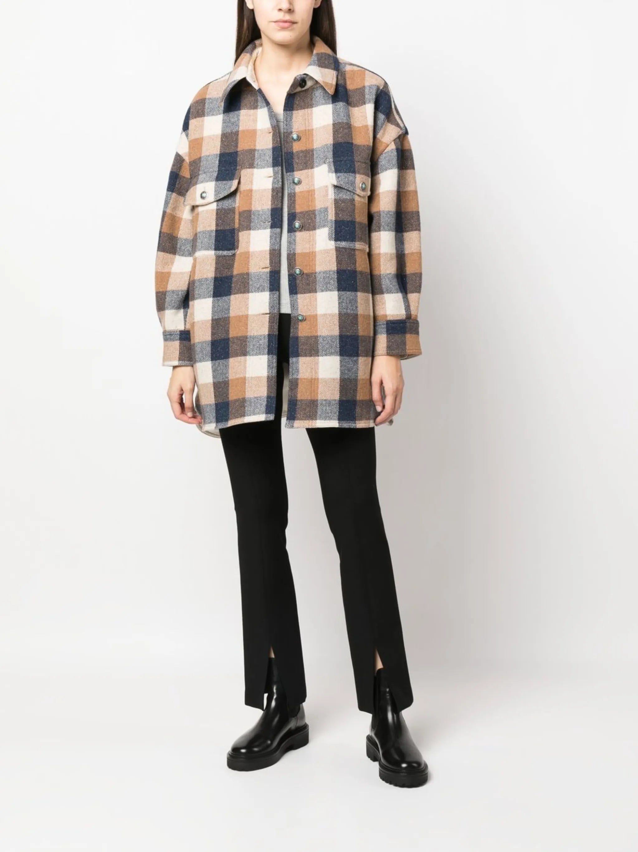 Margot check pattern shirt