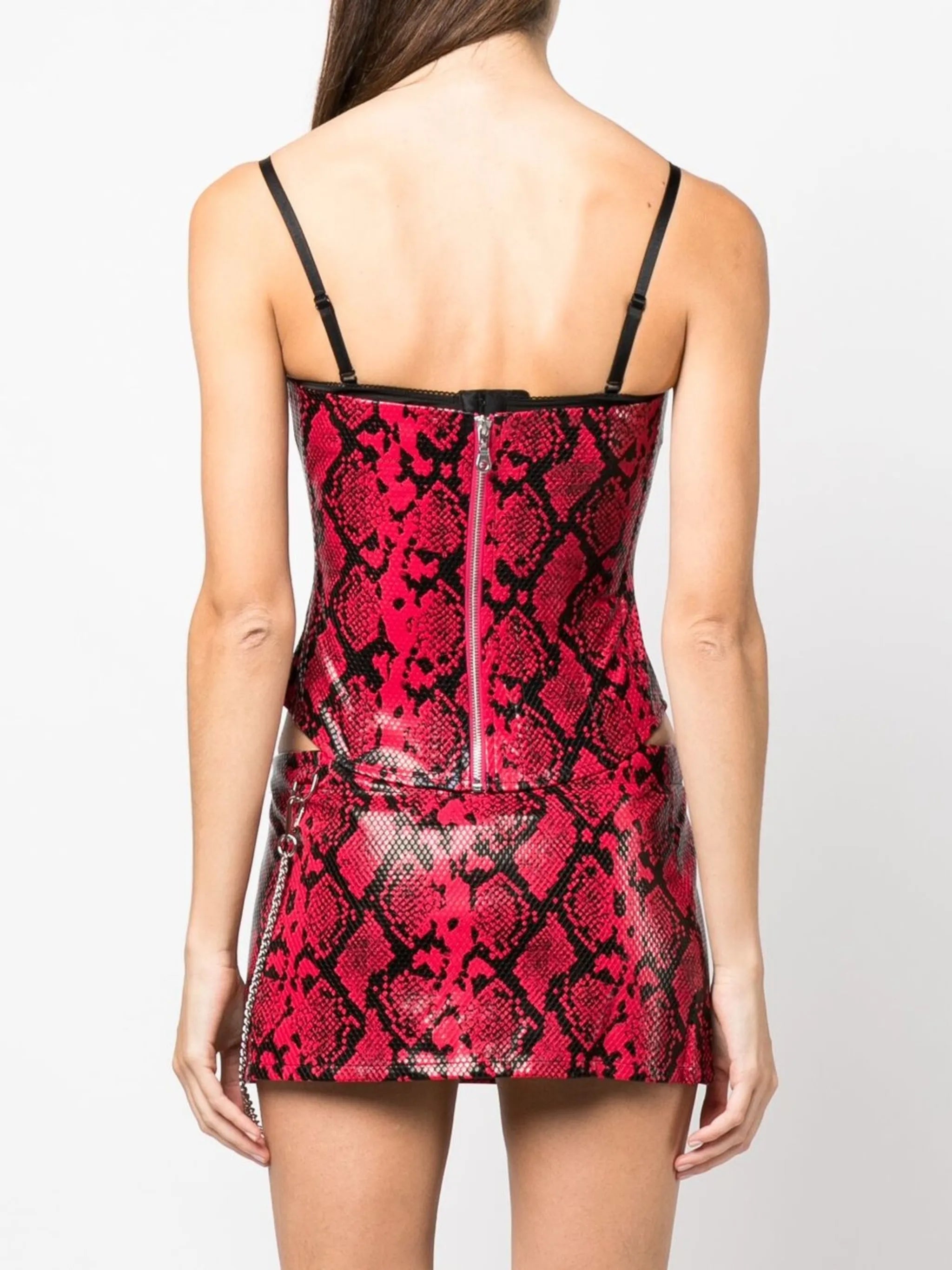 Chuck snakeskin-print corset
