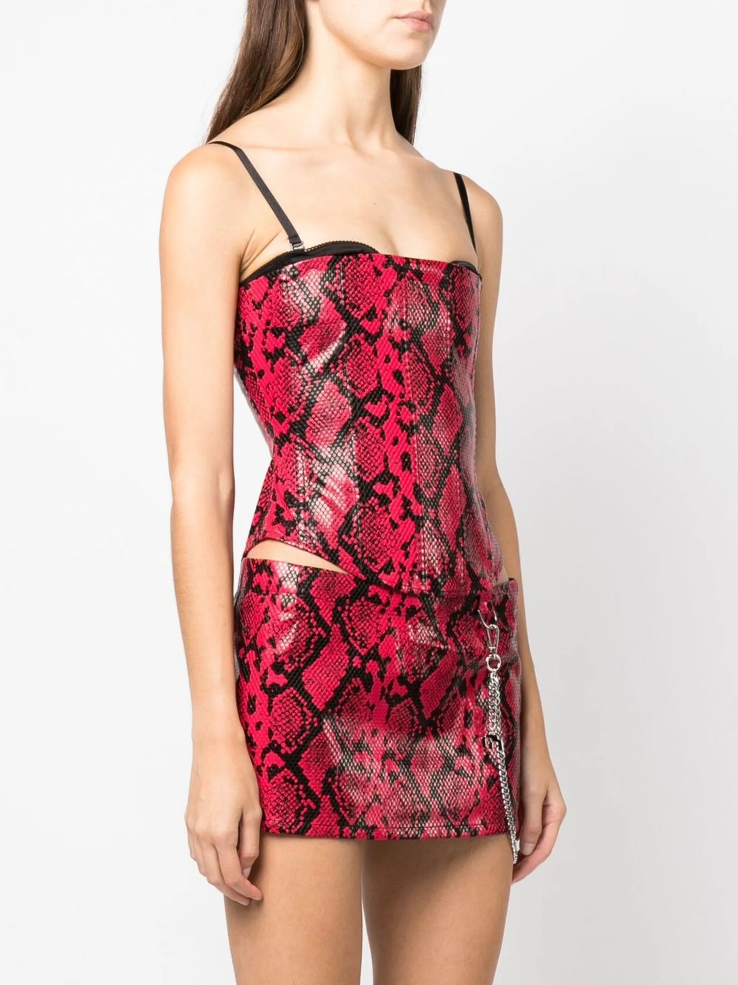 Chuck snakeskin-print corset