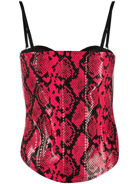 Chuck snakeskin-print corset