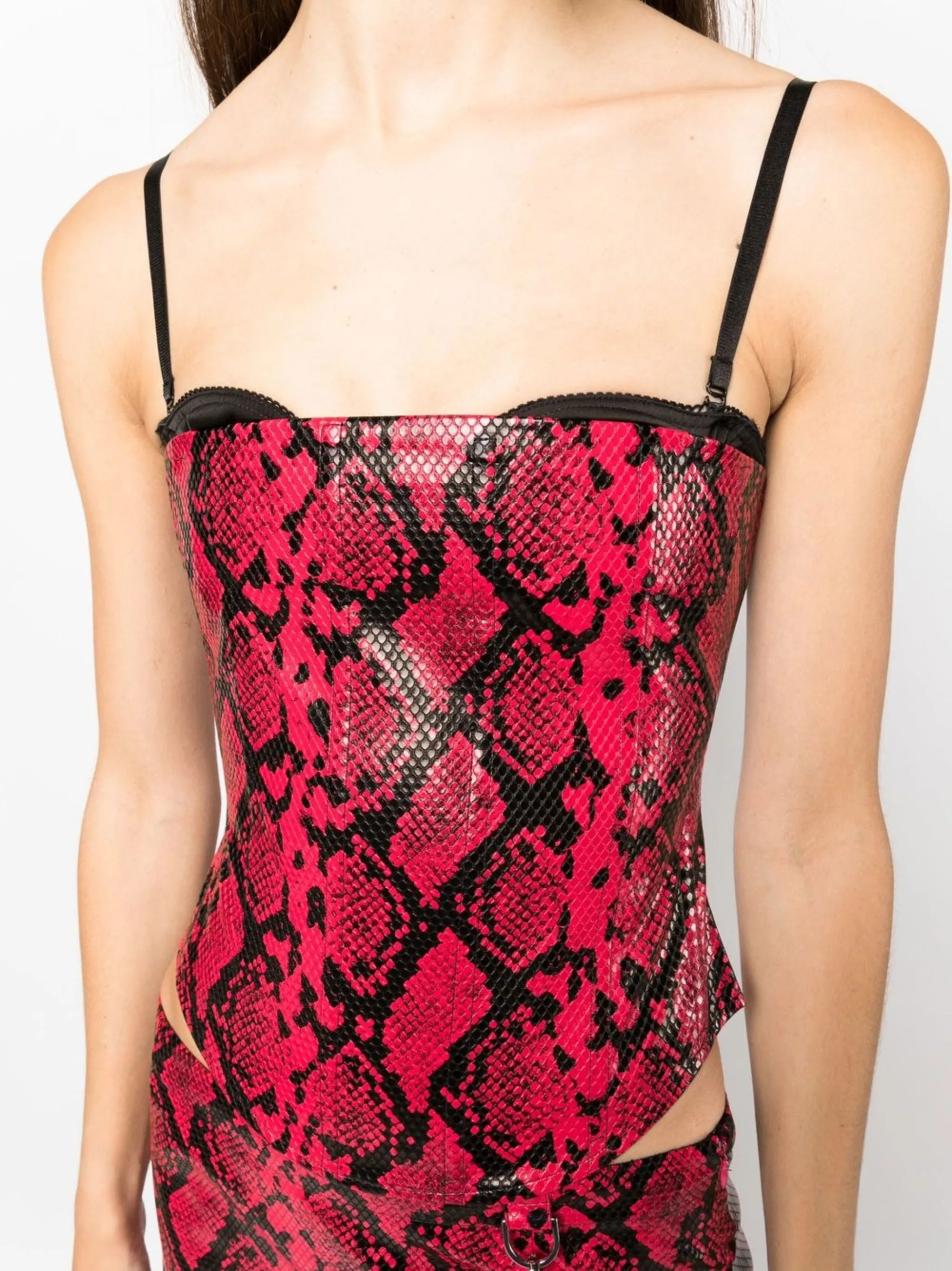 Chuck snakeskin-print corset