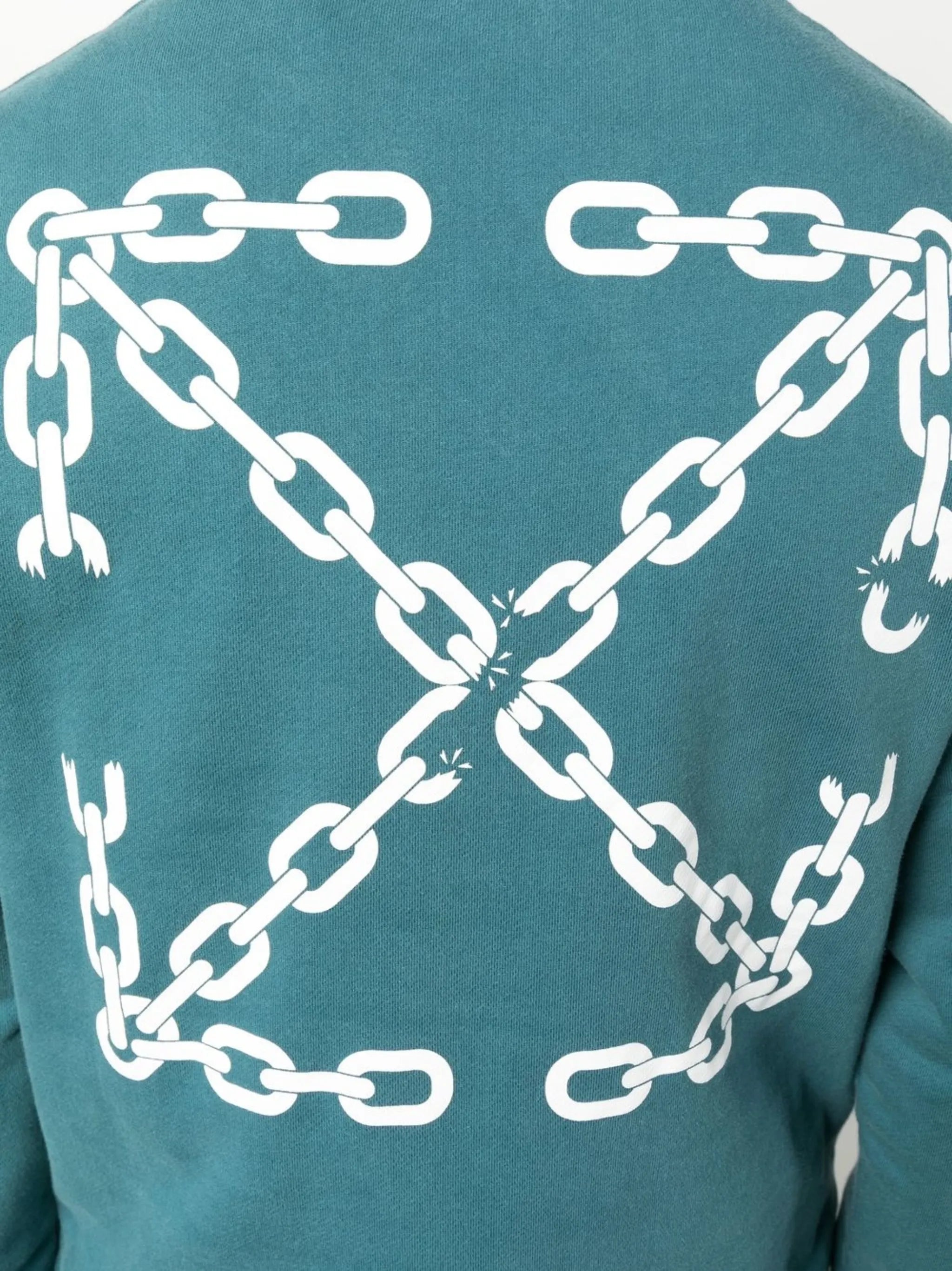 Chain Arrows print crew neck sweatshirt