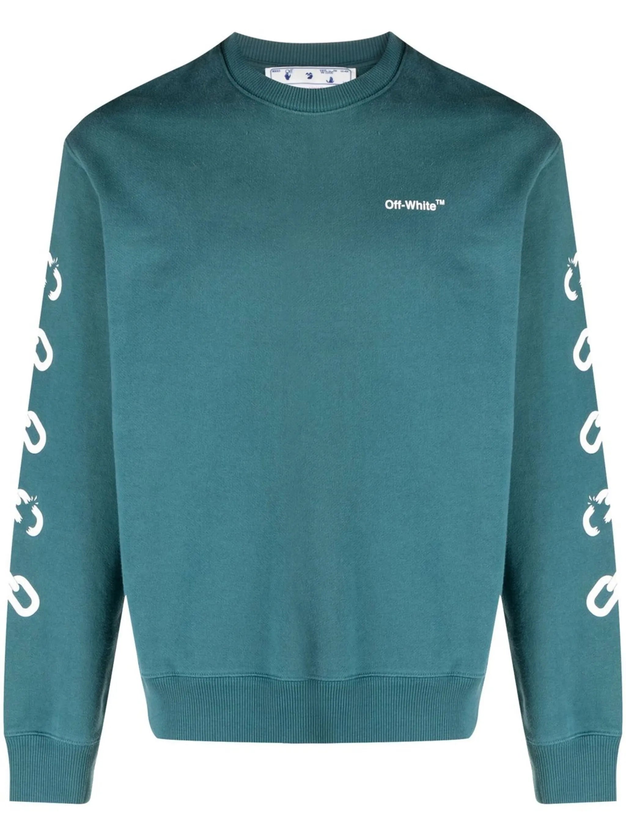 Chain Arrows print crew neck sweatshirt
