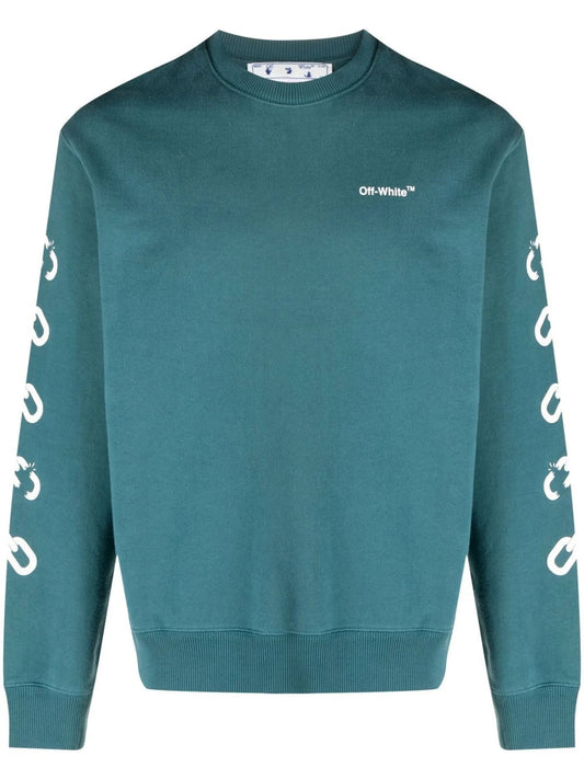 Chain Arrows print crew neck sweatshirt