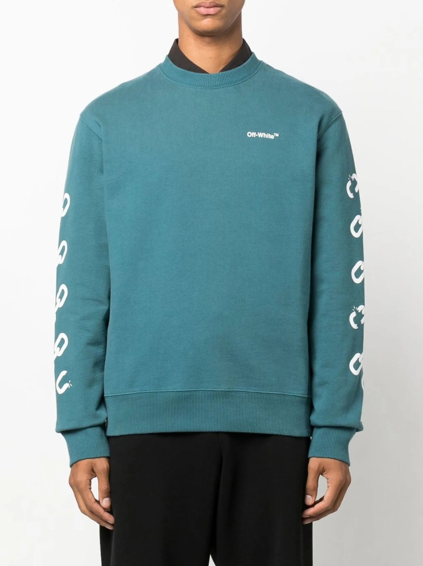 Chain Arrows print crew neck sweatshirt