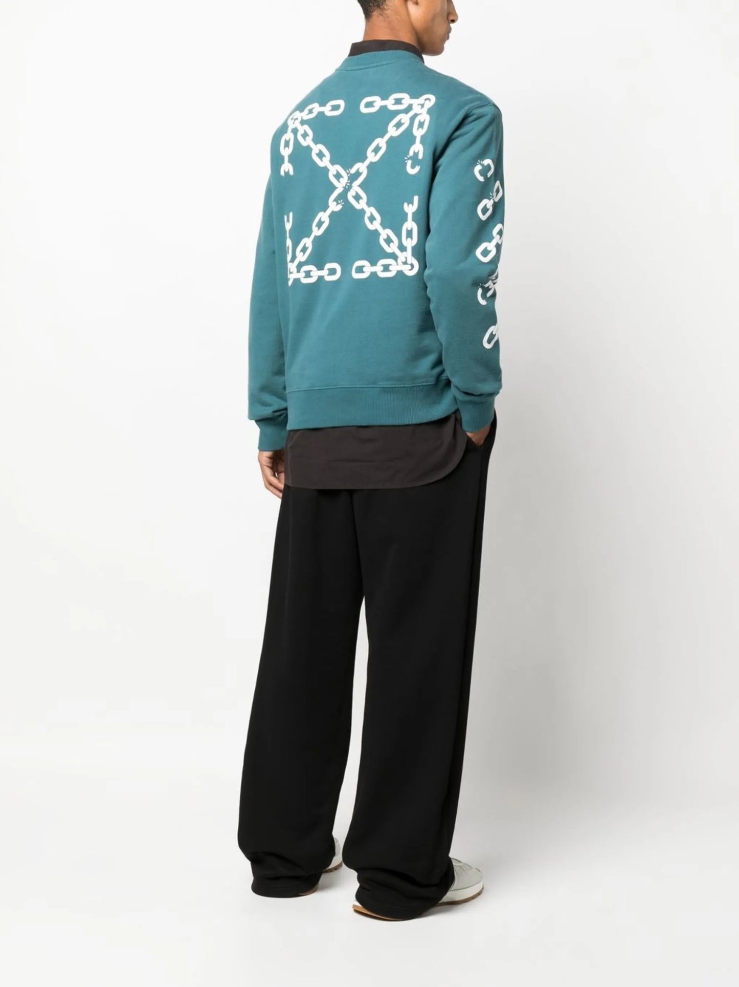 Chain Arrows print crew neck sweatshirt