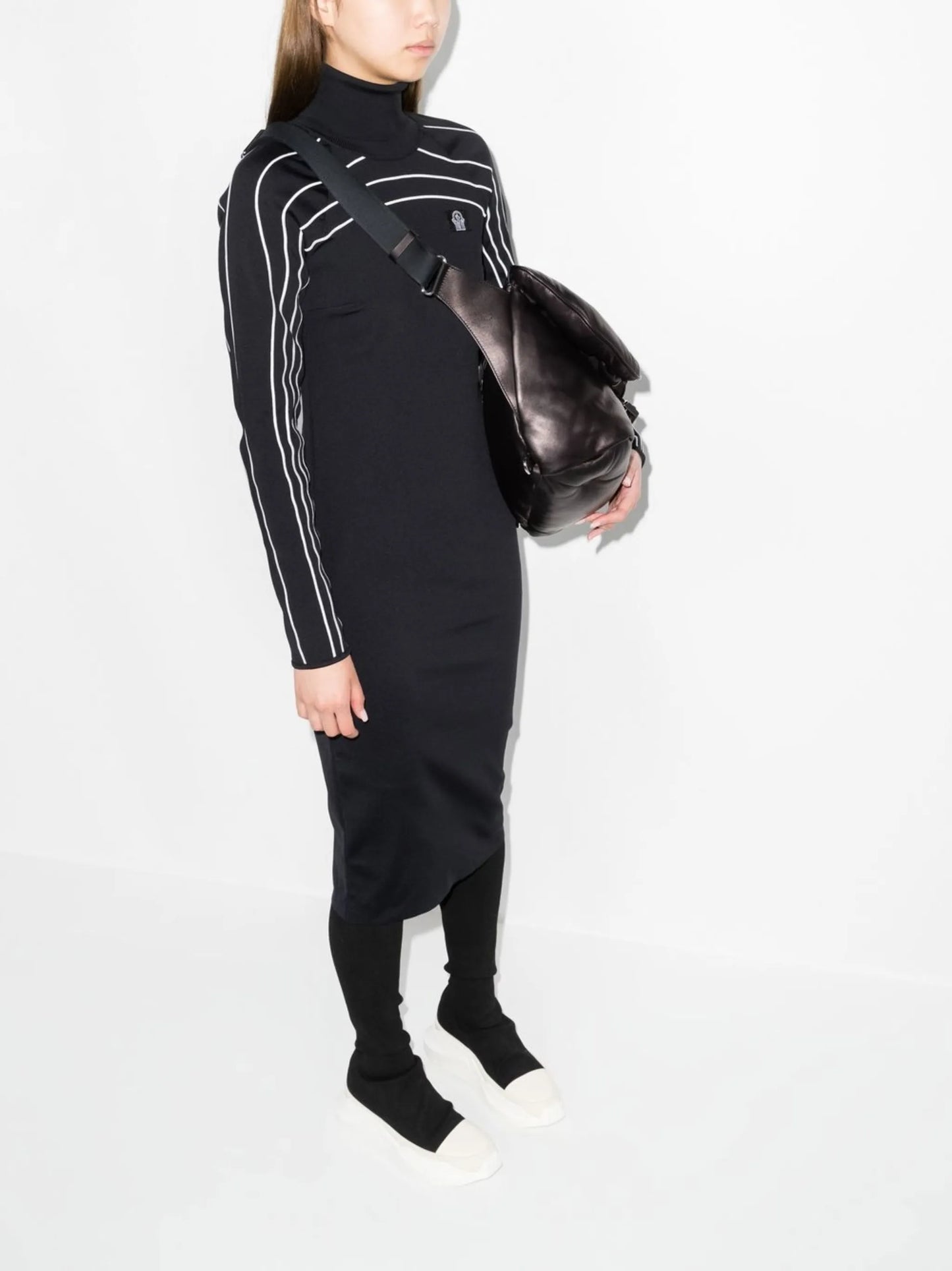 x Gentle Monster contrast-piping midi dress