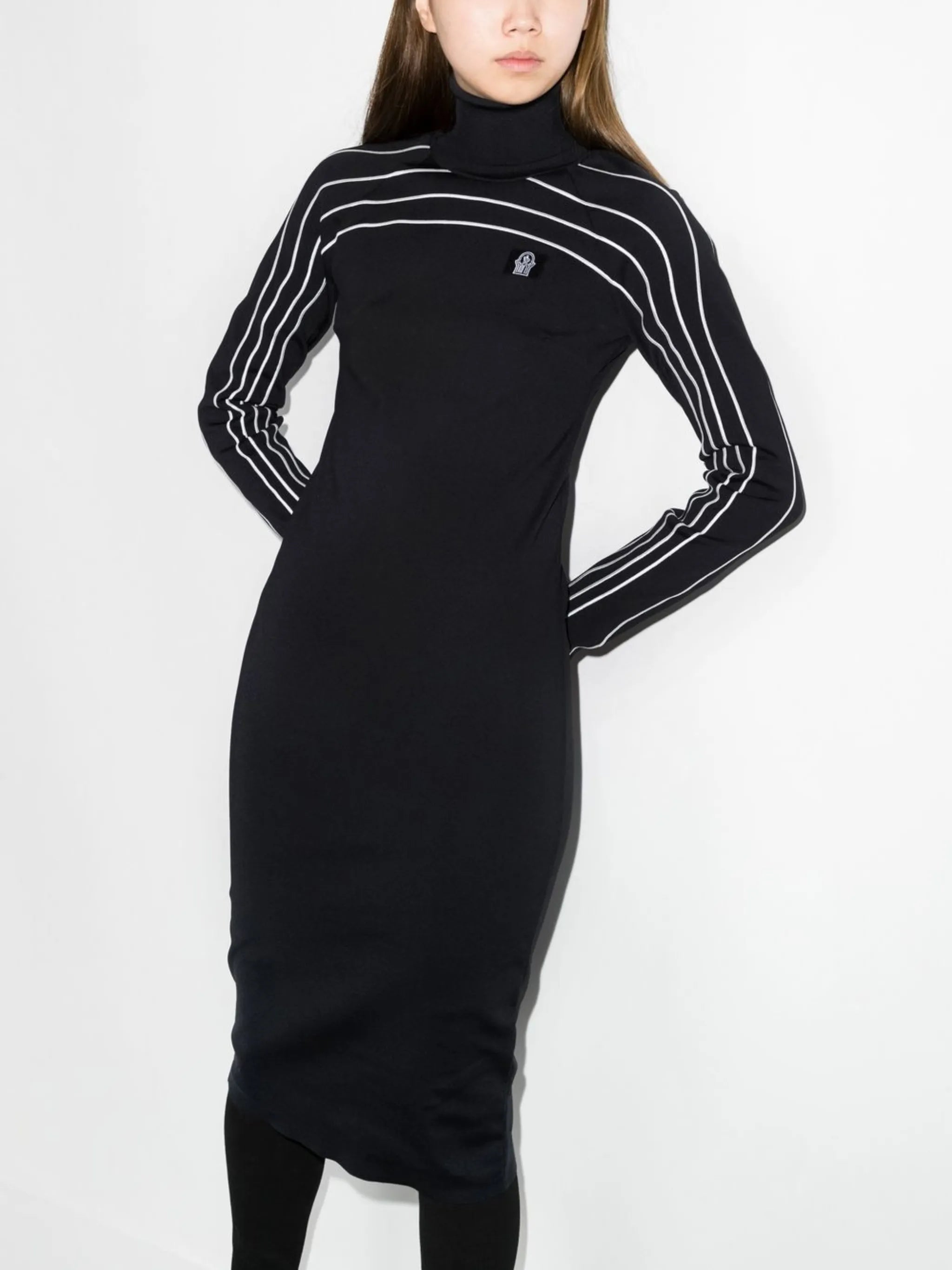 x Gentle Monster contrast-piping midi dress