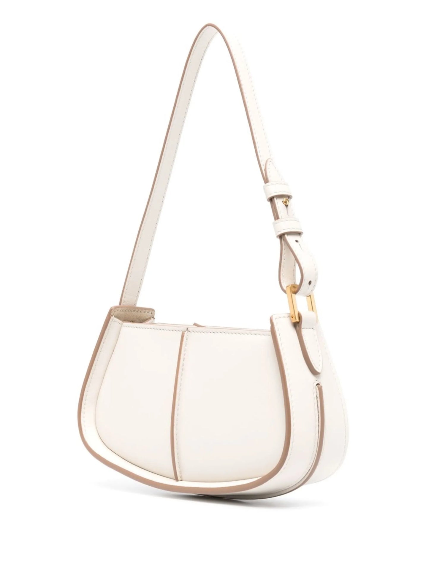 logo-lettering leather shoulder bag