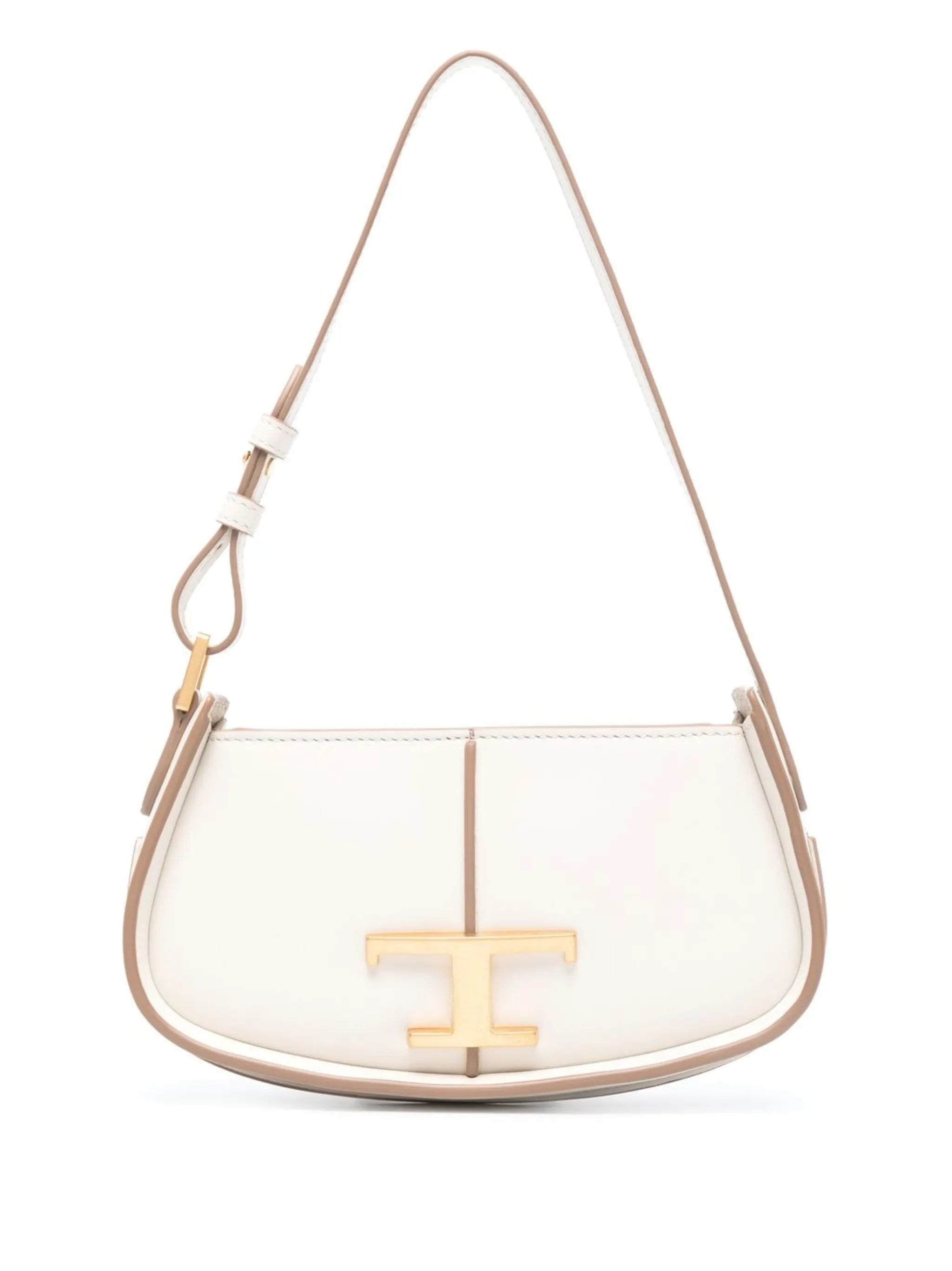 logo-lettering leather shoulder bag